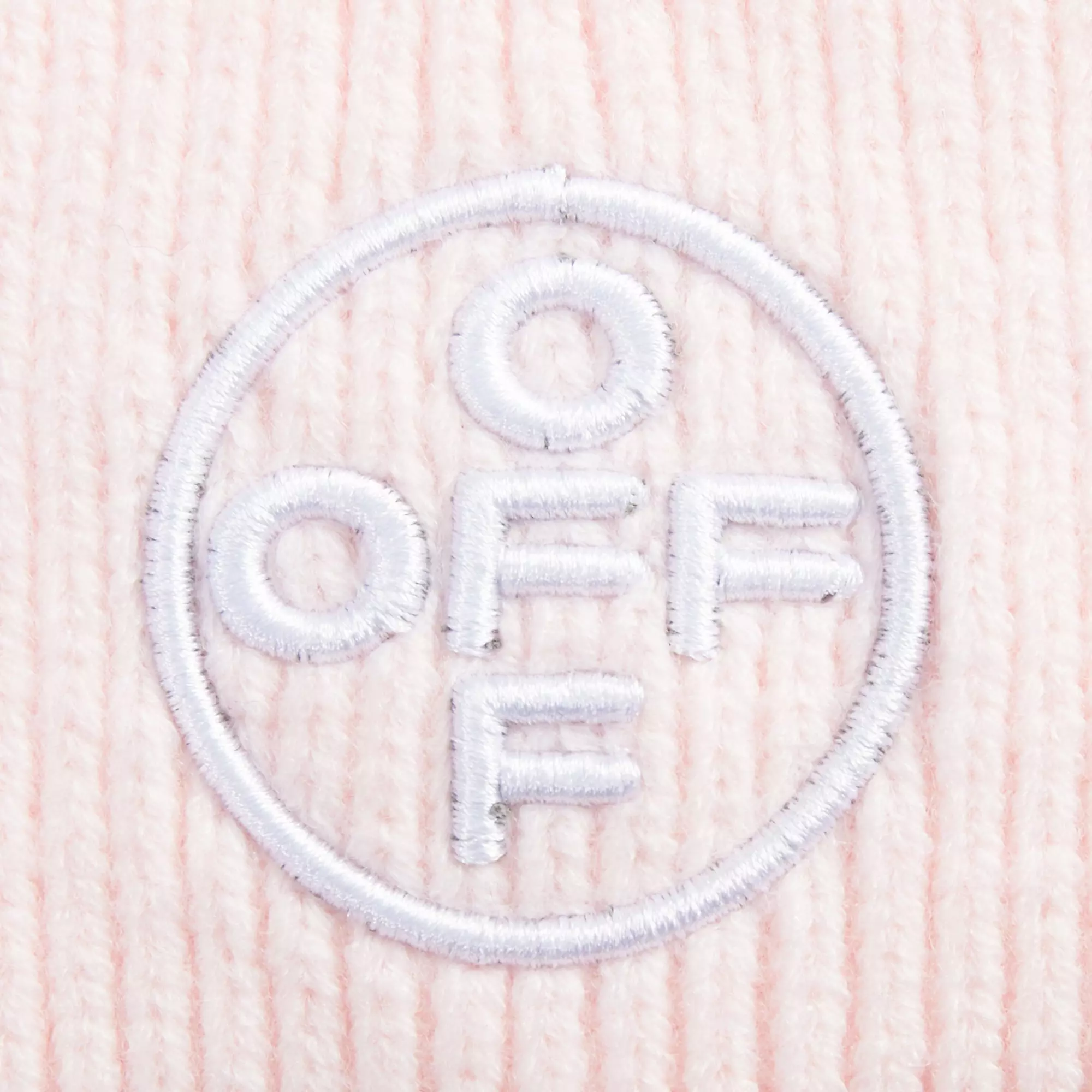 L/AB c/o Off-White Off Embroidered Cuff Beanie - Pink - PINK