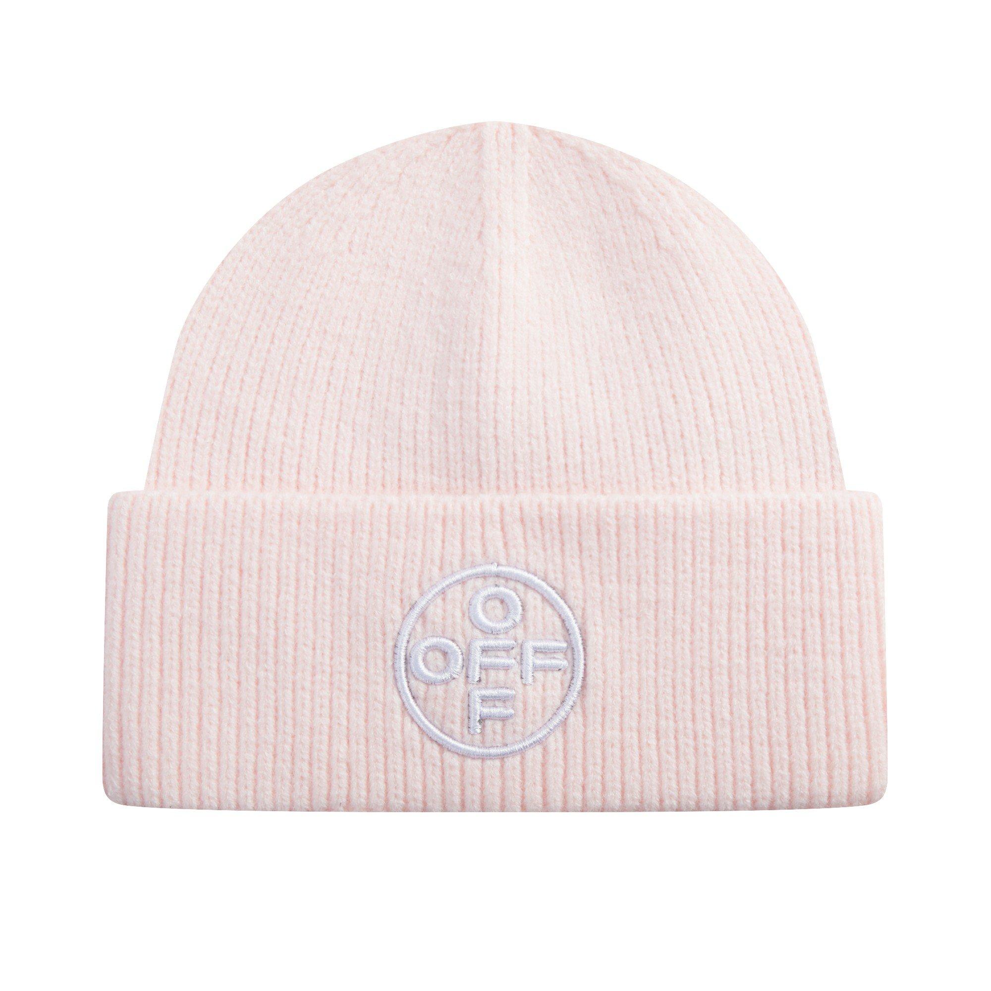 L/AB c/o Off-White Off Embroidered Cuff Beanie - Pink - PINK
