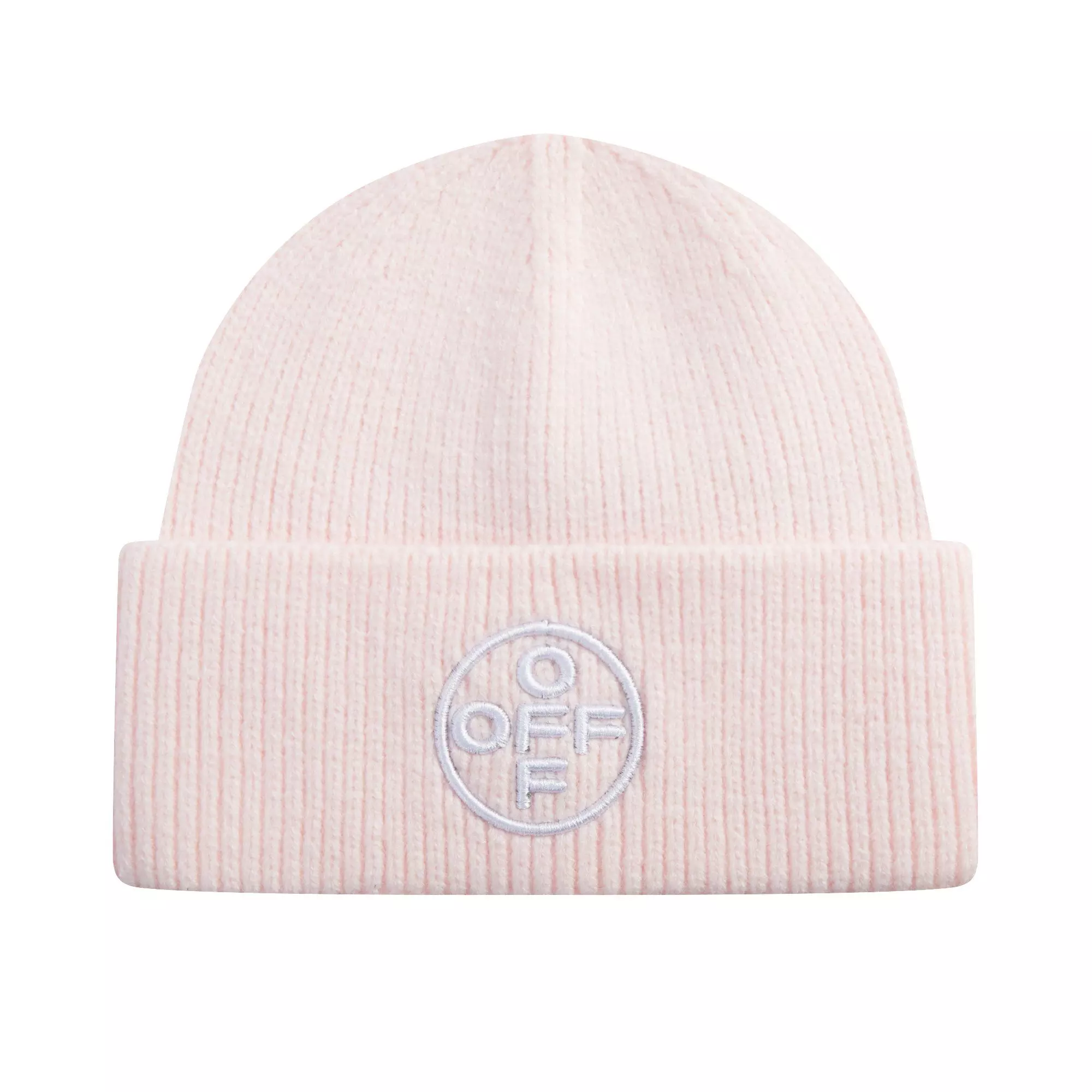 L/AB c/o Off-White Off Embroidered Cuff Beanie - Pink - PINK
