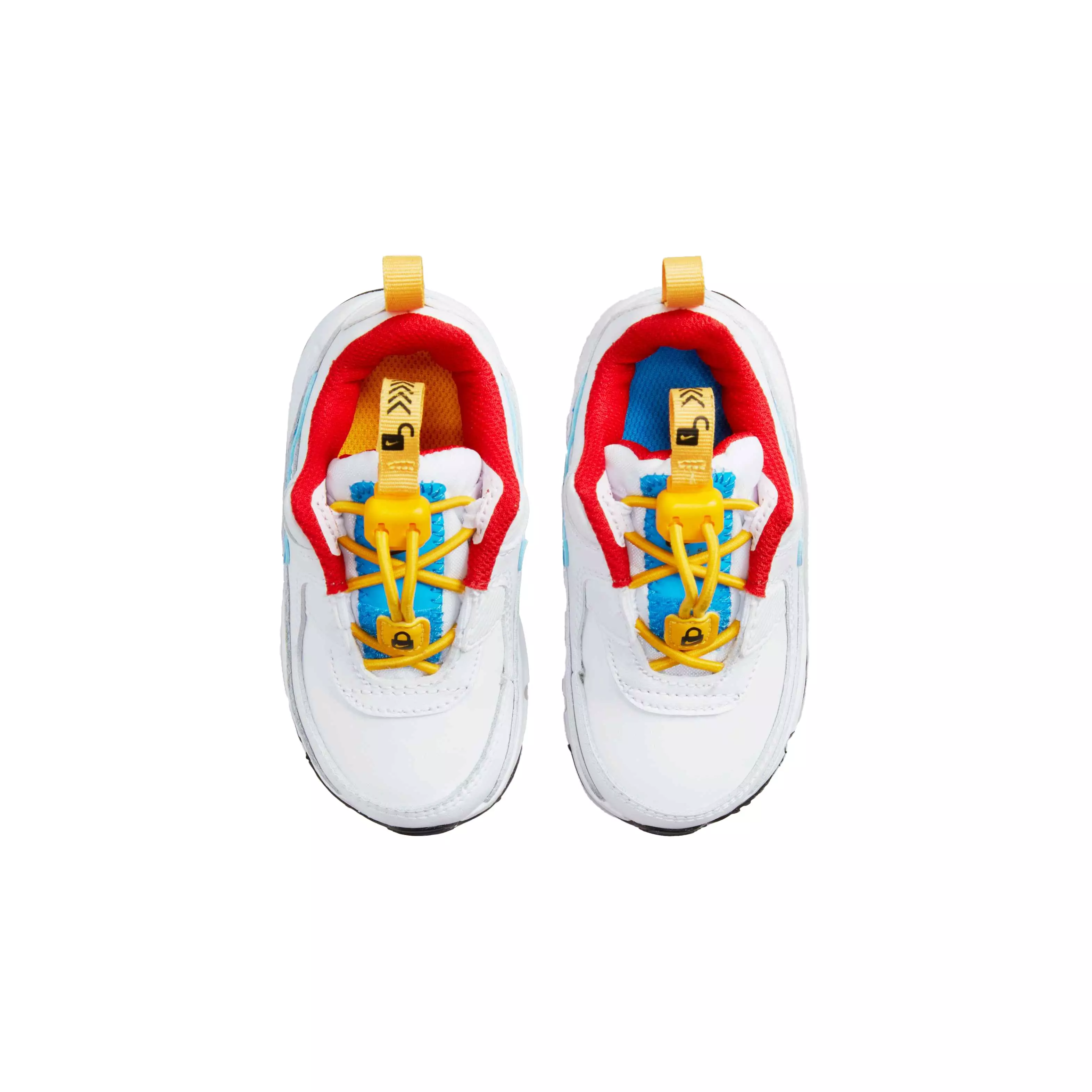 Nike Air Max 90 Toggle "White/Photo Blue/University Gold" Infant Boys' Shoe - WHITE
