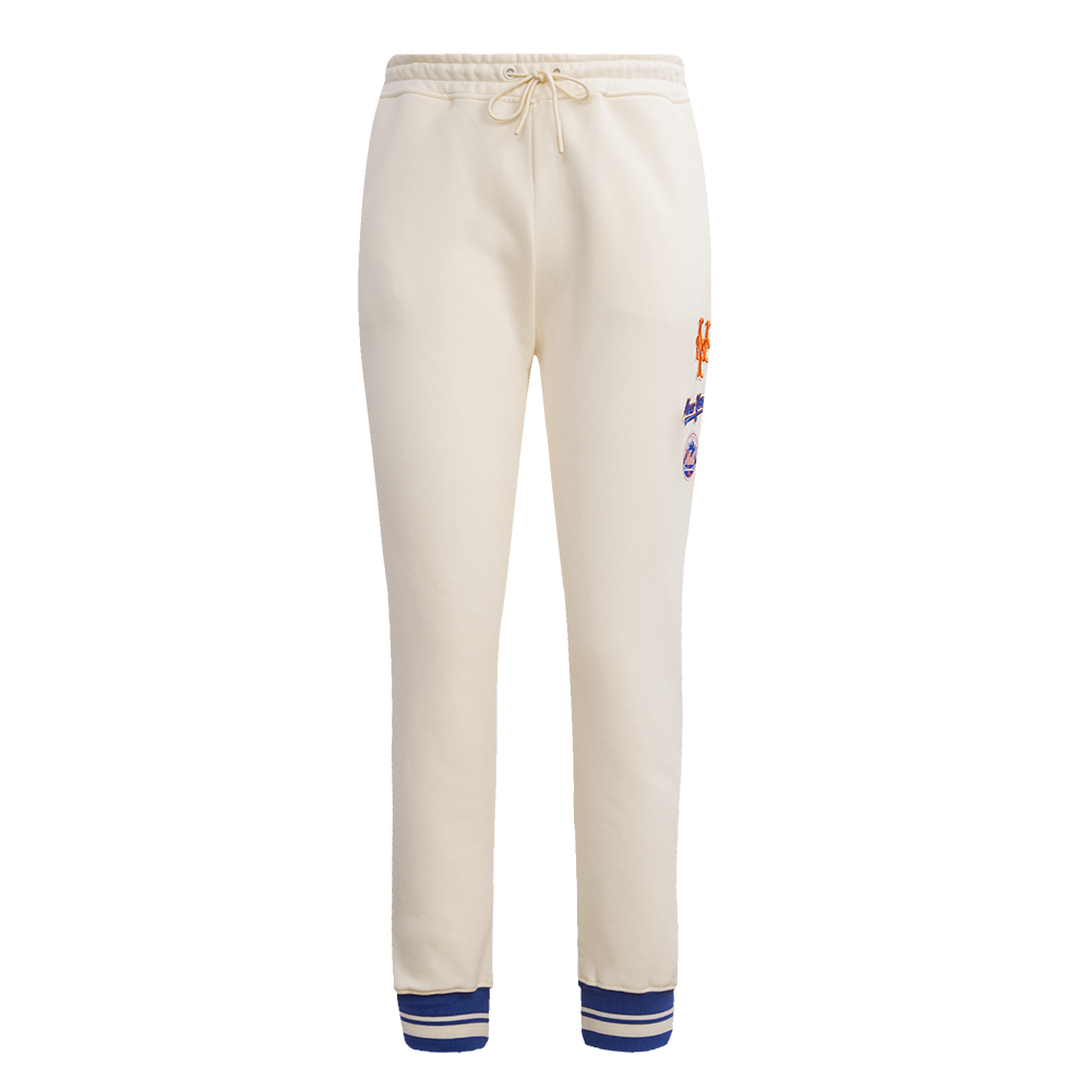 Pro Standard Women's MLB New York Mets Retro Classic Sweatpants - Eggshell - EGGSHELL Thumbnail View 1