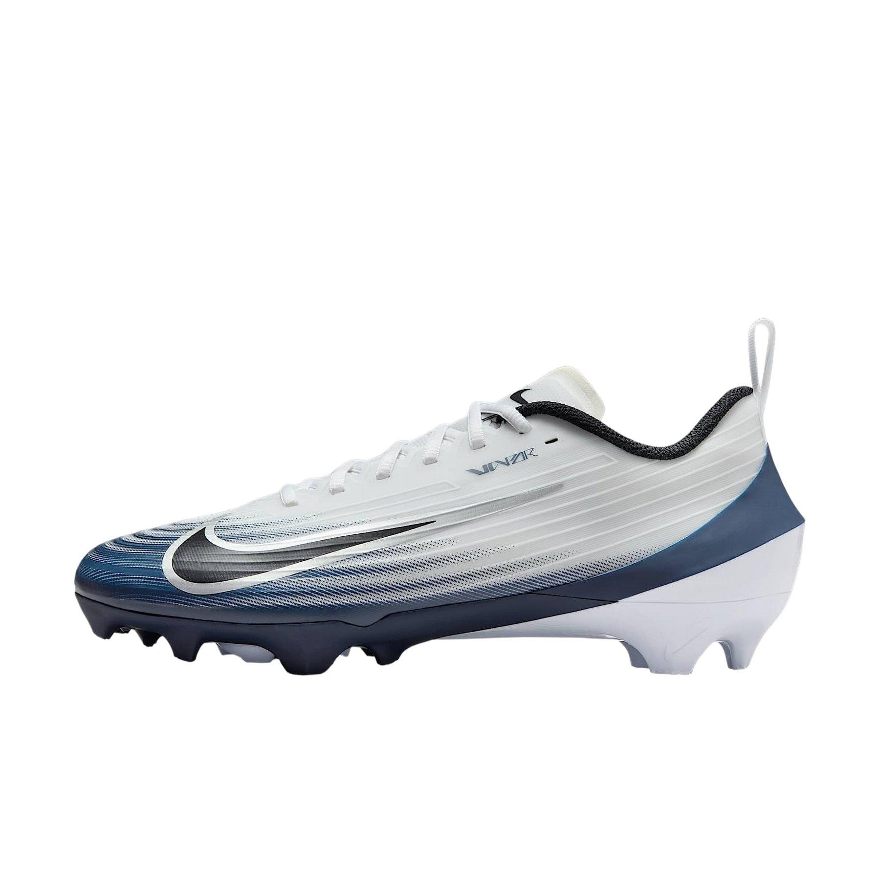 Nike Vapor Speed 3 "White/Midnight Navy/Metallic Silver/Black" Men's Football Cleat - WHITE/NAVY/SILVER/BLACK Thumbnail View 2