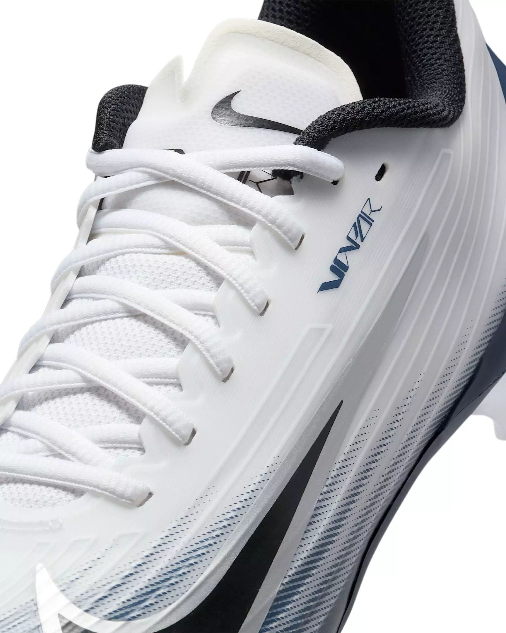 Nike Vapor Speed 3 "White/Midnight Navy/Metallic Silver/Black" Men's Football Cleat - WHITE/NAVY/SILVER/BLACK