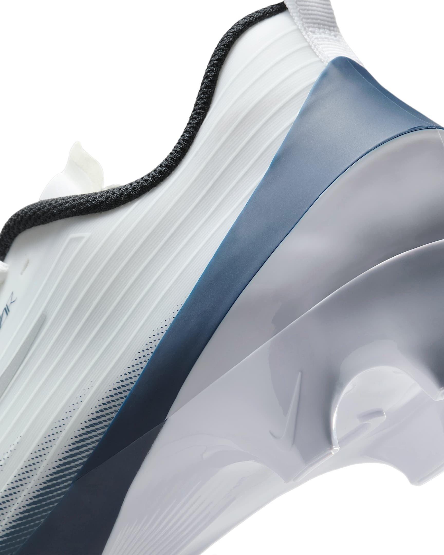 Nike Vapor Speed 3 "White/Midnight Navy/Metallic Silver/Black" Men's Football Cleat - WHITE/NAVY/SILVER/BLACK Thumbnail View 7