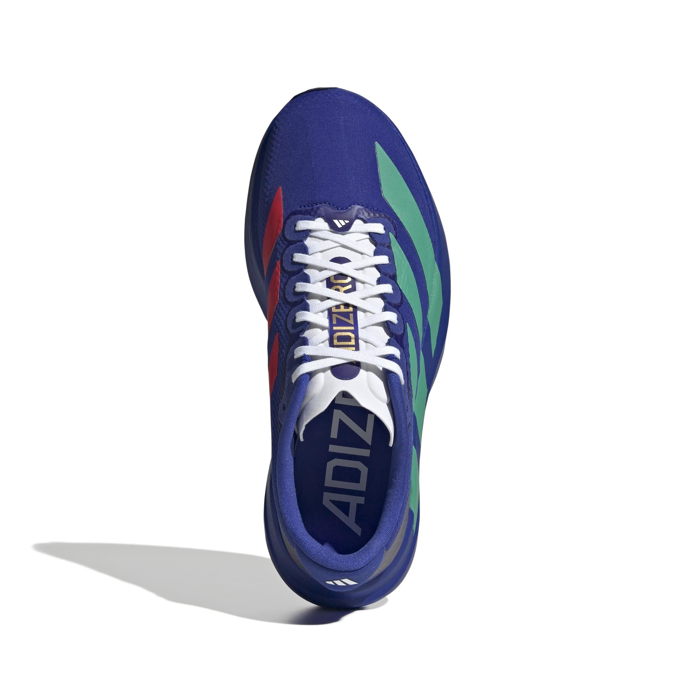 adidas Adizero EVO SL "Lucid Blue/Court Green/Lucid Red" Women's Running Shoe - BLUE/GREEN/RED Thumbnail View 5
