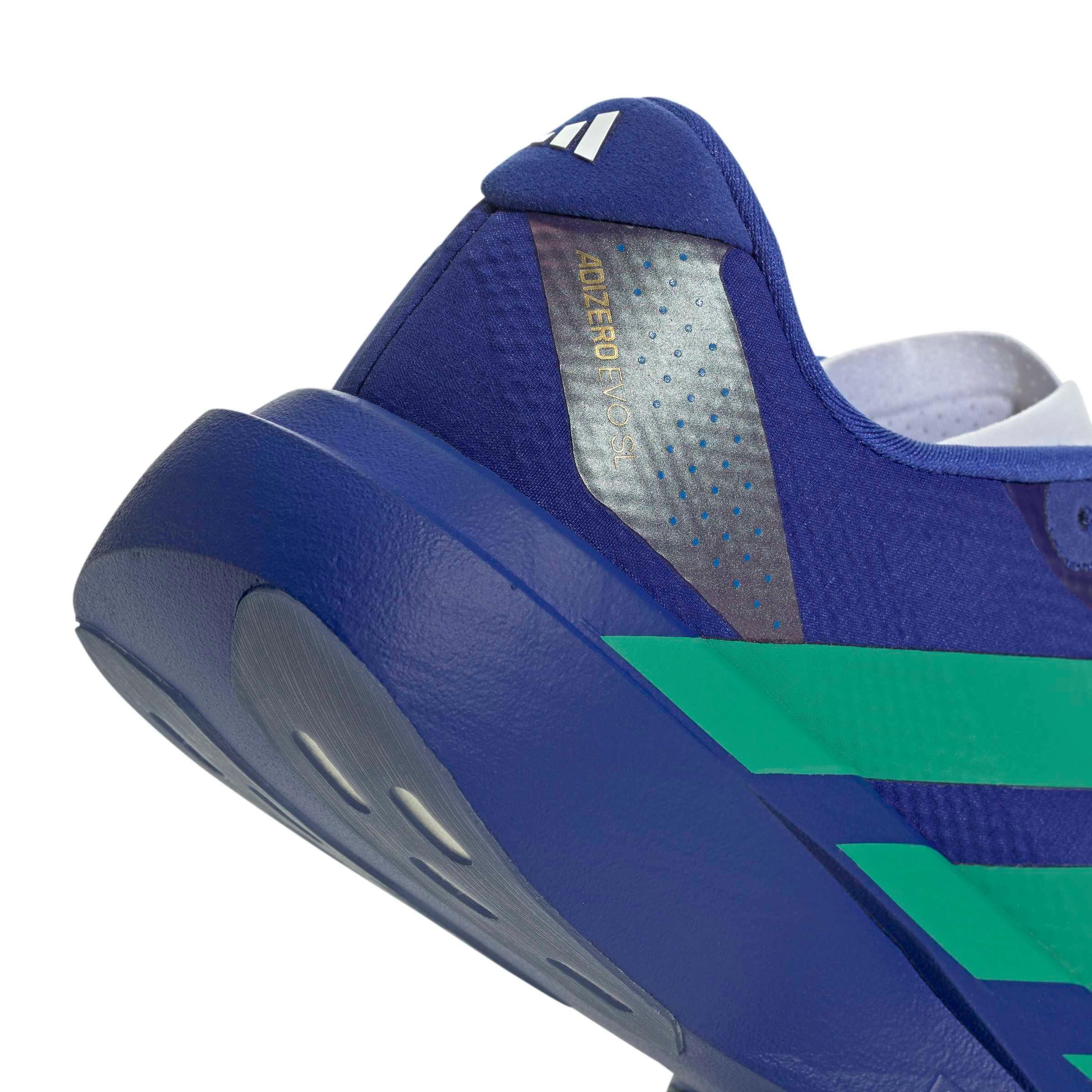 adidas Adizero EVO SL "Lucid Blue/Court Green/Lucid Red" Women's Running Shoe - BLUE/GREEN/RED Thumbnail View 8