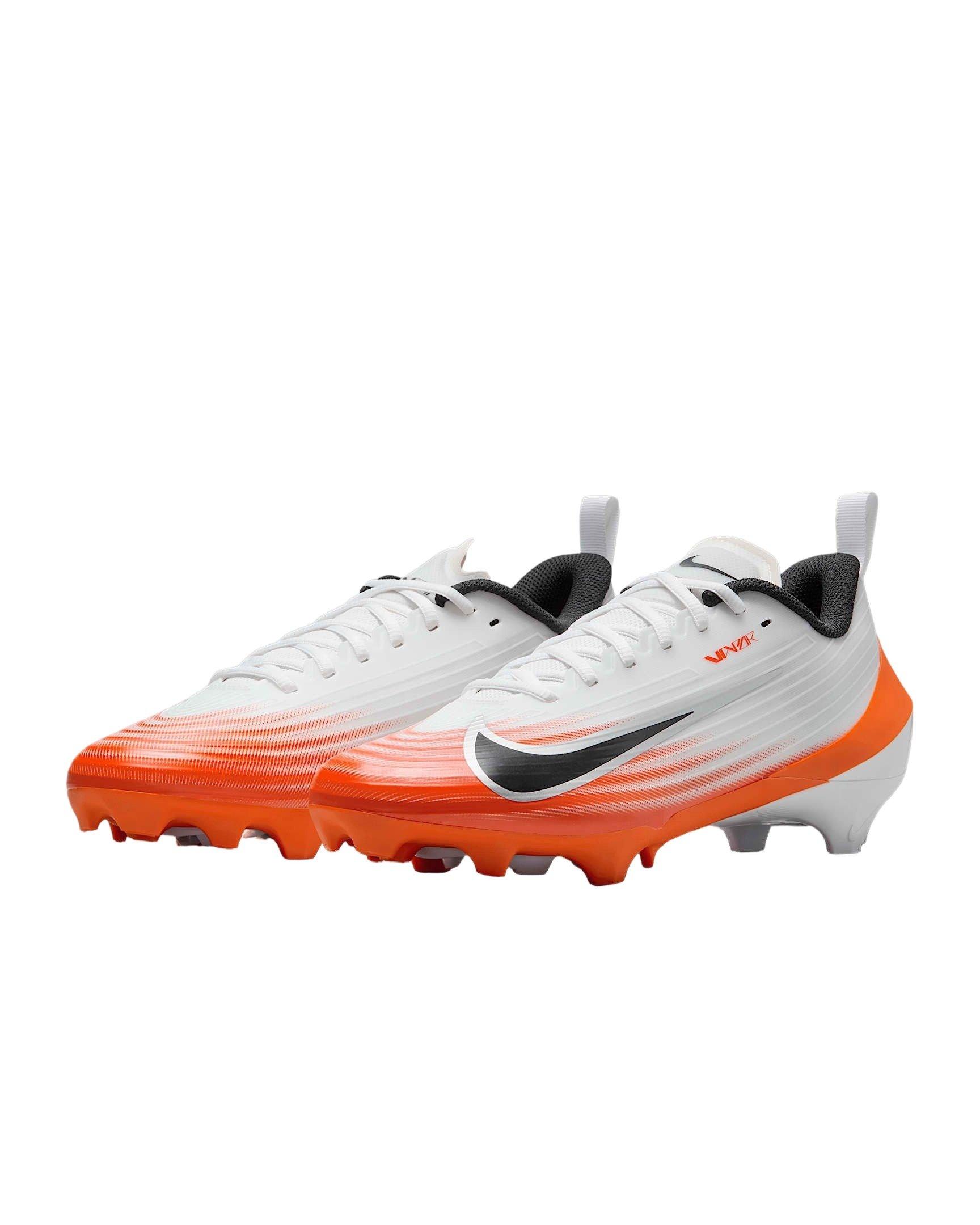 Nike Vapor Speed 3 "White/Safety Orange/Metallic Silver/Black" Men's Football Cleat - WHITE/ORANGE/SILVER/BLACK Thumbnail View 4