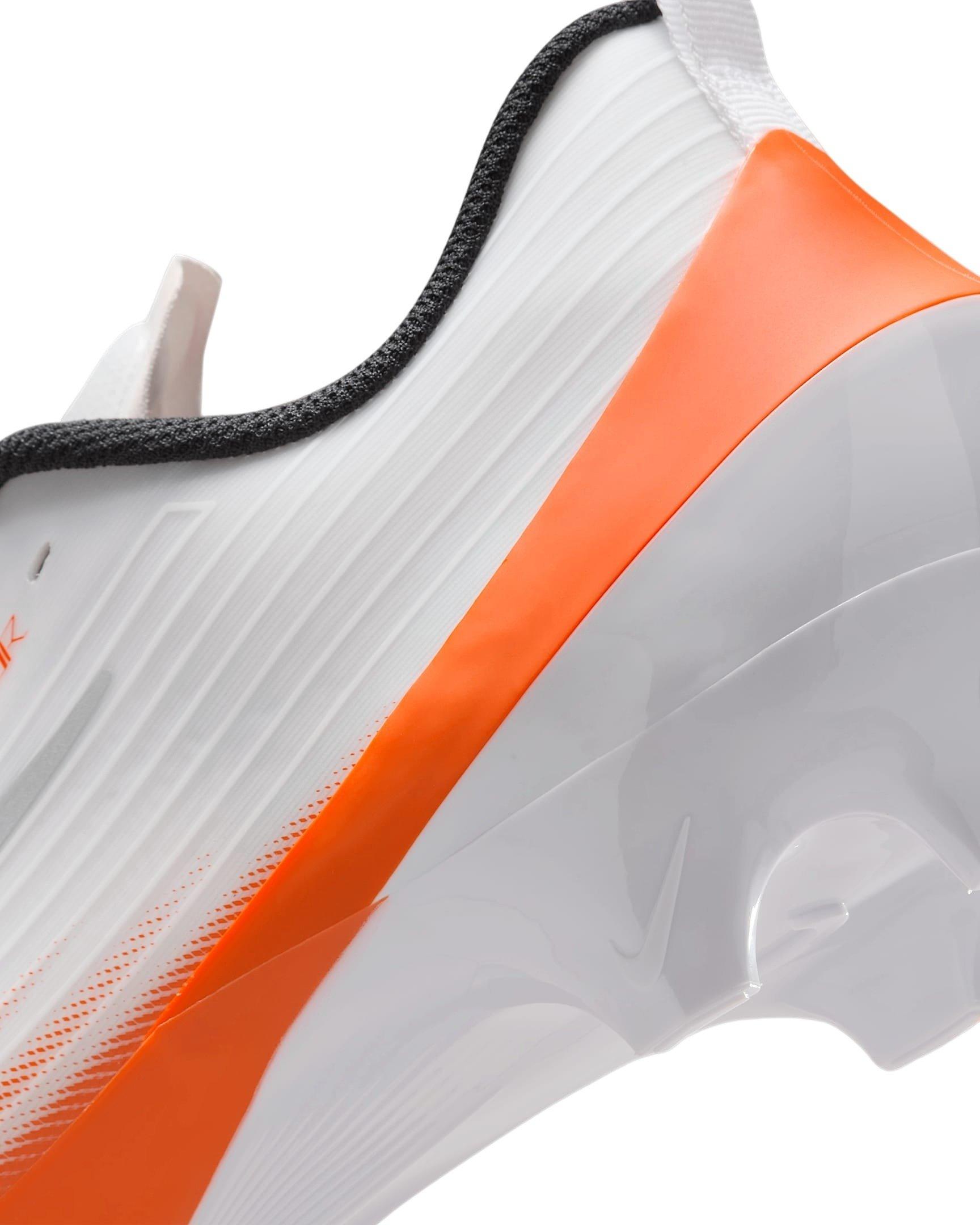 Nike Vapor Speed 3 "White/Safety Orange/Metallic Silver/Black" Men's Football Cleat - WHITE/ORANGE/SILVER/BLACK Thumbnail View 7