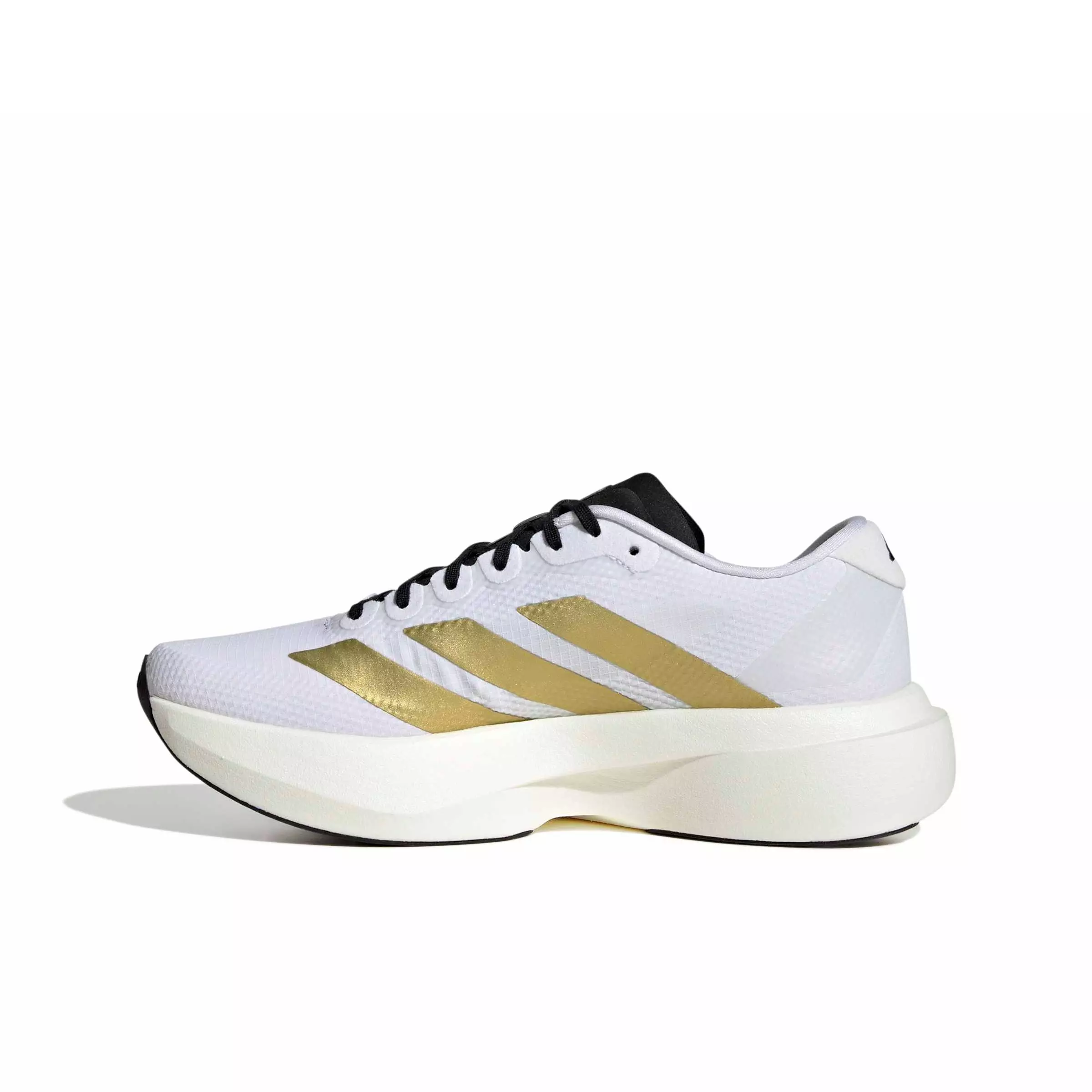adidas Adizero EVO SL "Ftwr White/Matte Gold/Core Black" Women's Running Shoe - WHITE/GOLD/BLACK