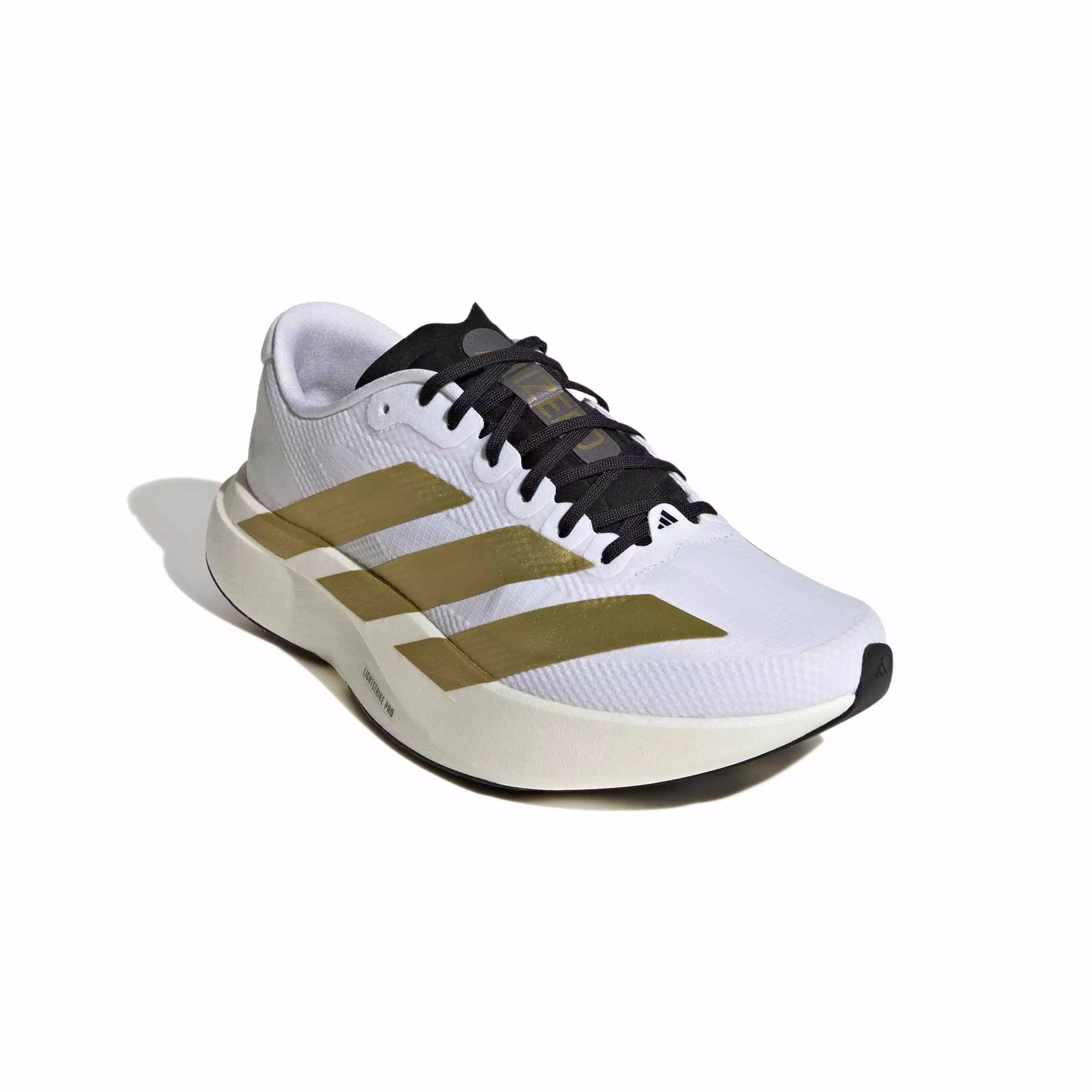 adidas Adizero EVO SL "Ftwr White/Matte Gold/Core Black" Women's Running Shoe - WHITE/GOLD/BLACK