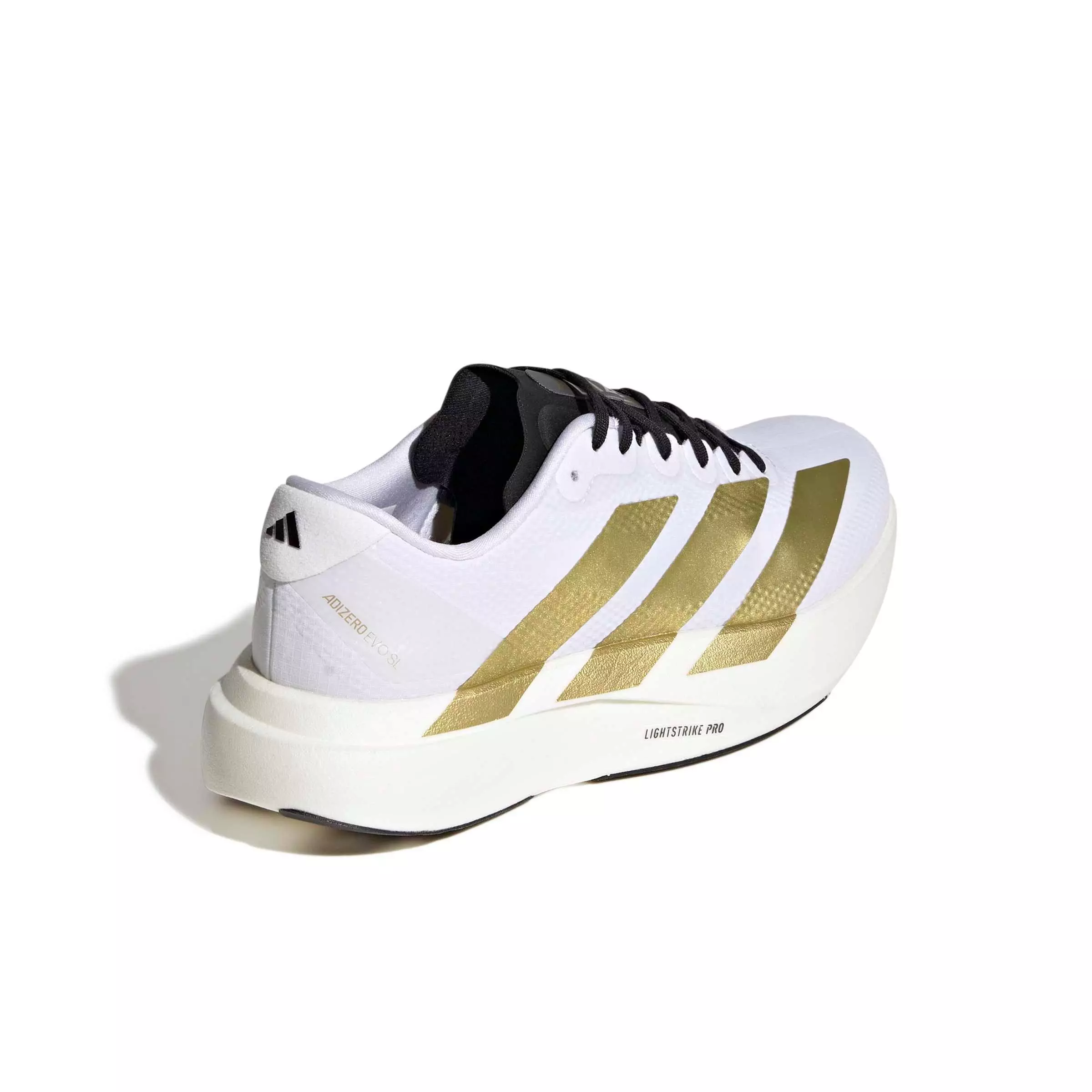 adidas Adizero EVO SL "Ftwr White/Matte Gold/Core Black" Women's Running Shoe - WHITE/GOLD/BLACK
