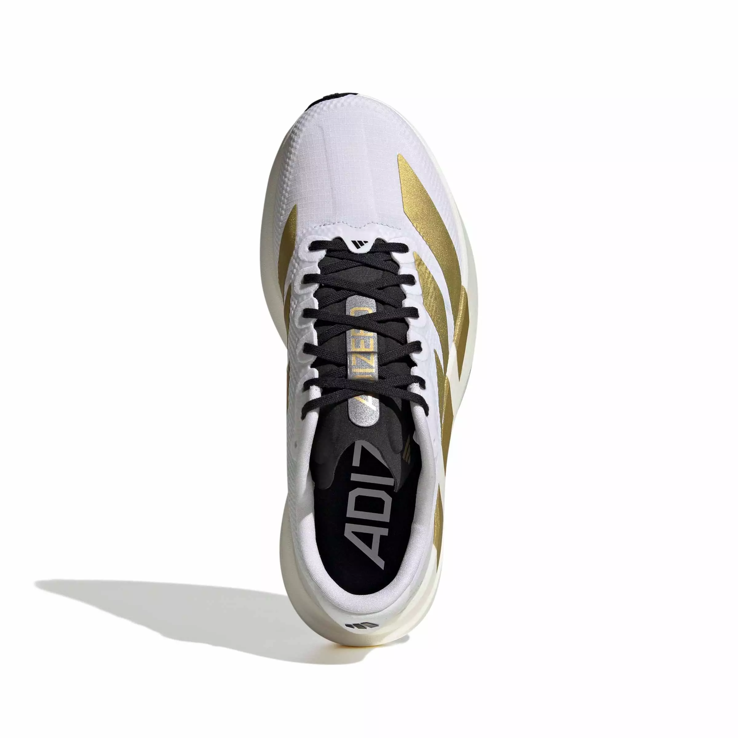 adidas Adizero EVO SL "Ftwr White/Matte Gold/Core Black" Women's Running Shoe - WHITE/GOLD/BLACK