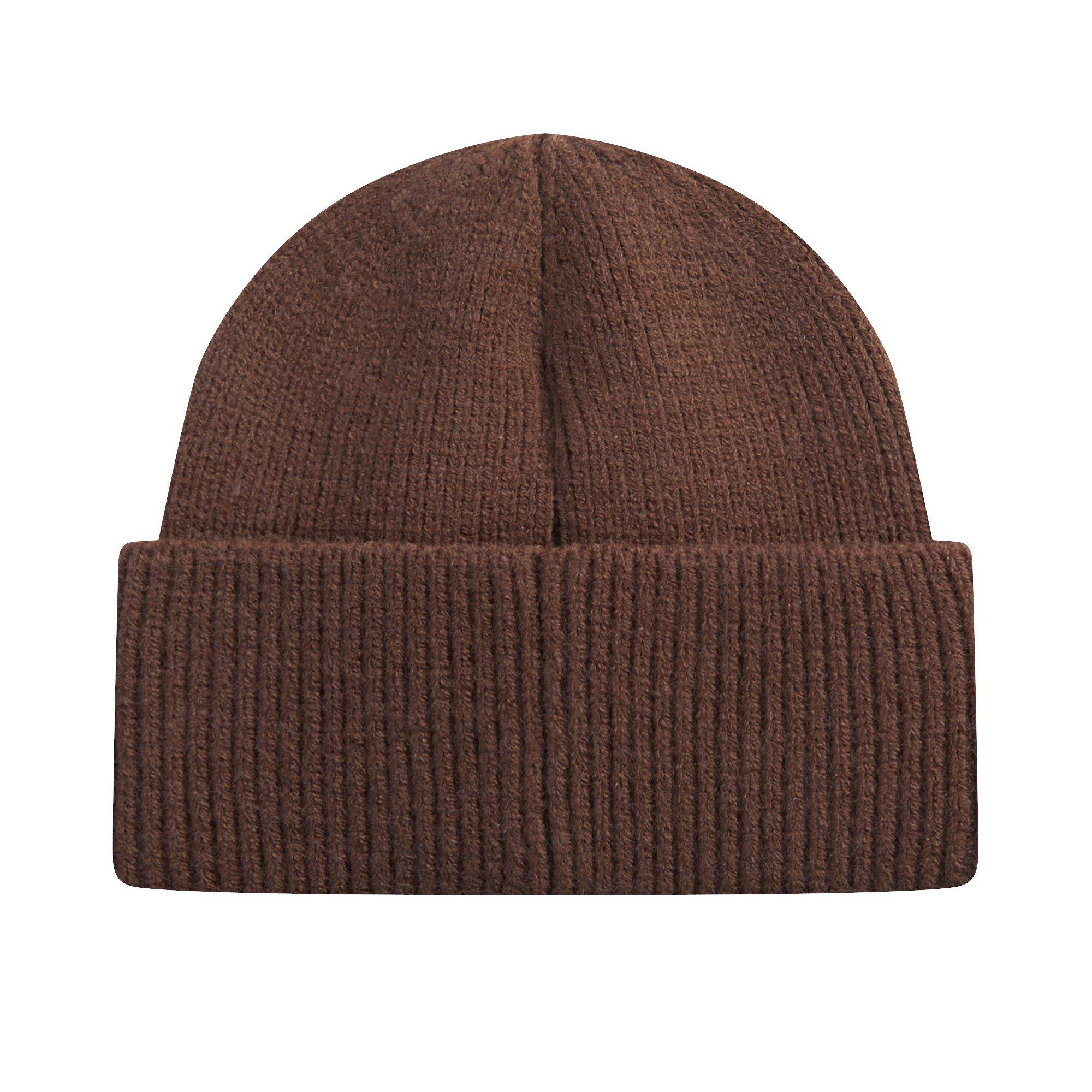 L/AB c/o Off-White Off Embroidered Cuff Beanie - Brown - BROWN