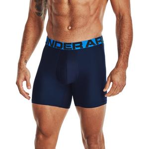 Under Armour 2 Pack Men Boxer Briefs 6 in Underwear Mod Men Black Blue Logo