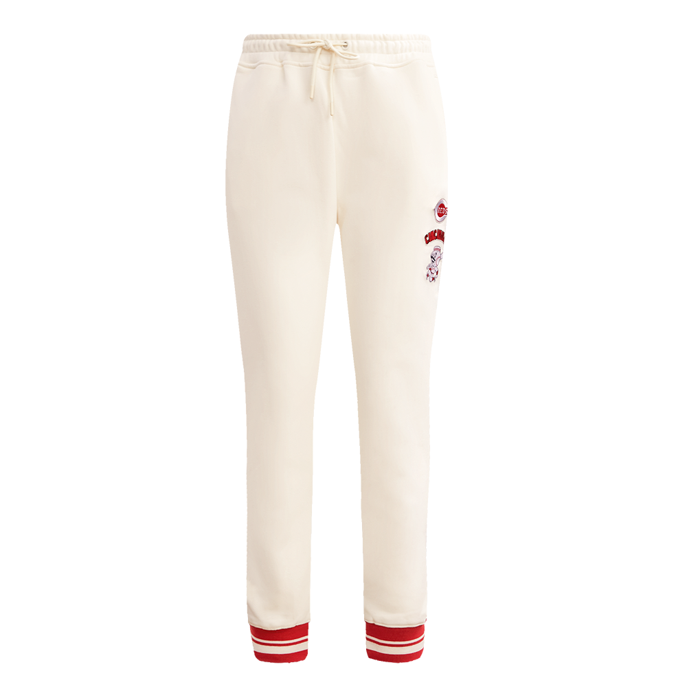 Pro Standard Women's MLB Cincinnati Reds Retro Classic Sweatpants - Eggshell - EGGSHELL Thumbnail View 1