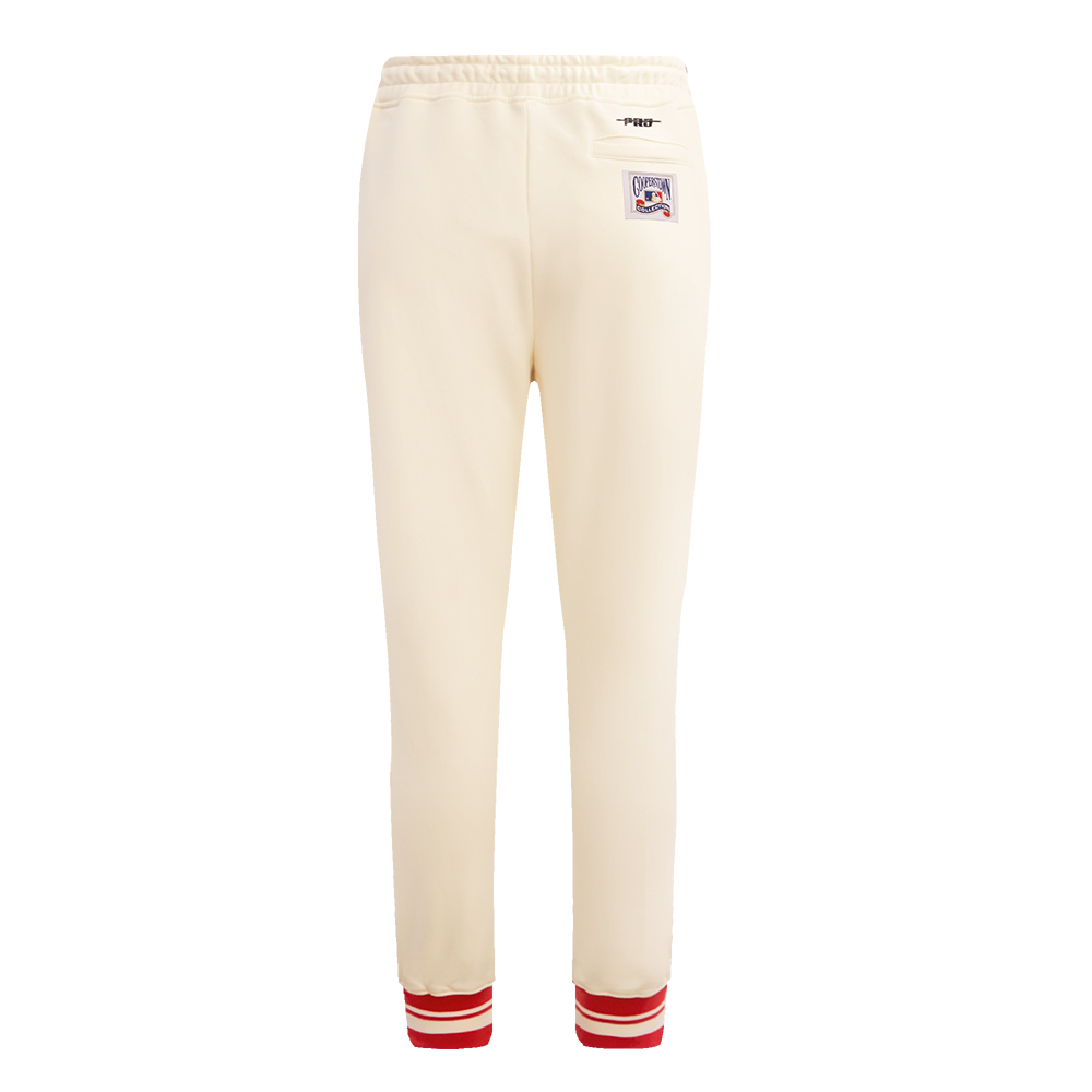 Pro Standard Women's MLB Cincinnati Reds Retro Classic Sweatpants - Eggshell - EGGSHELL Thumbnail View 2