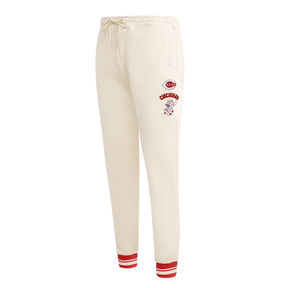 Pro Standard Women's MLB Cincinnati Reds Retro Classic Sweatpants - Eggshell - EGGSHELL Thumbnail View 3