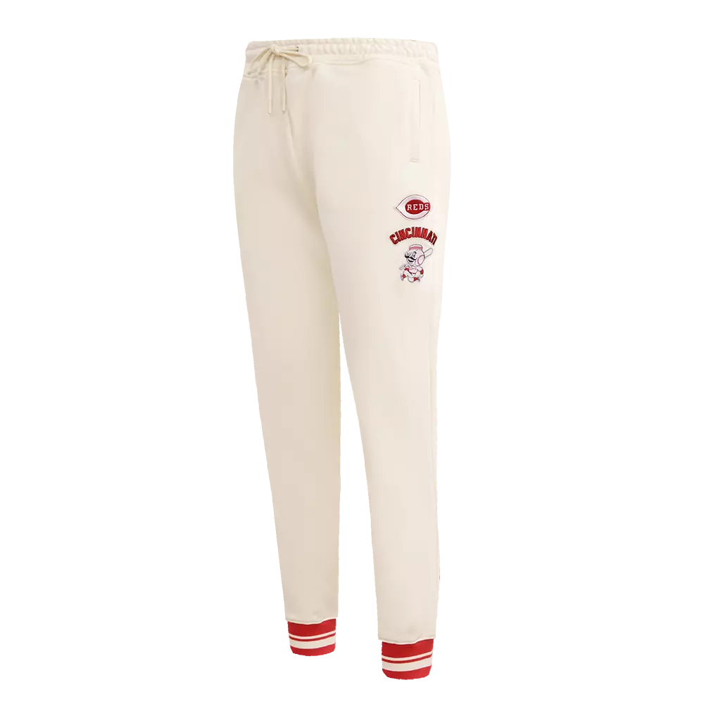 Pro Standard Women's MLB Cincinnati Reds Retro Classic Sweatpants - Eggshell - EGGSHELL