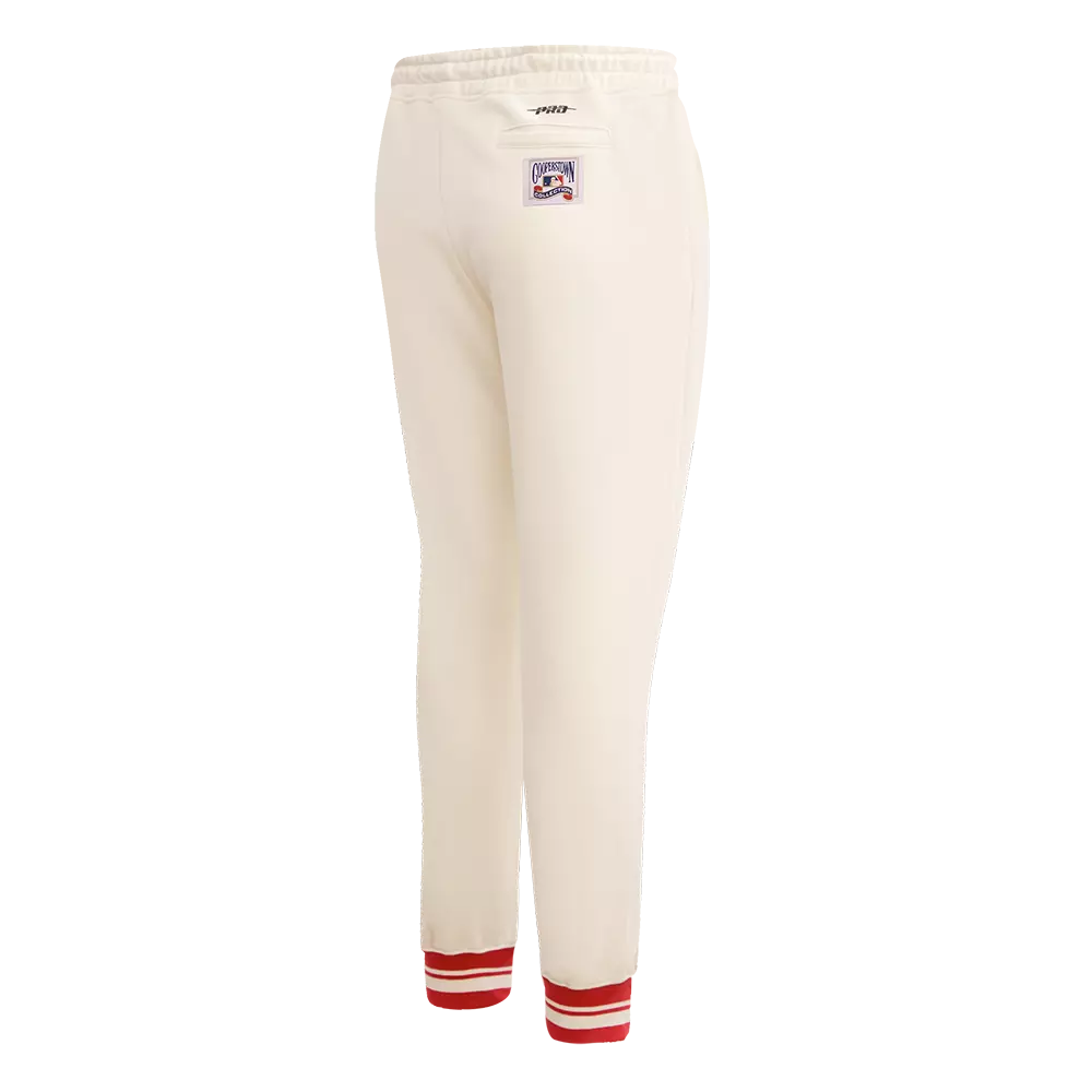 Pro Standard Women's MLB Cincinnati Reds Retro Classic Sweatpants - Eggshell - EGGSHELL