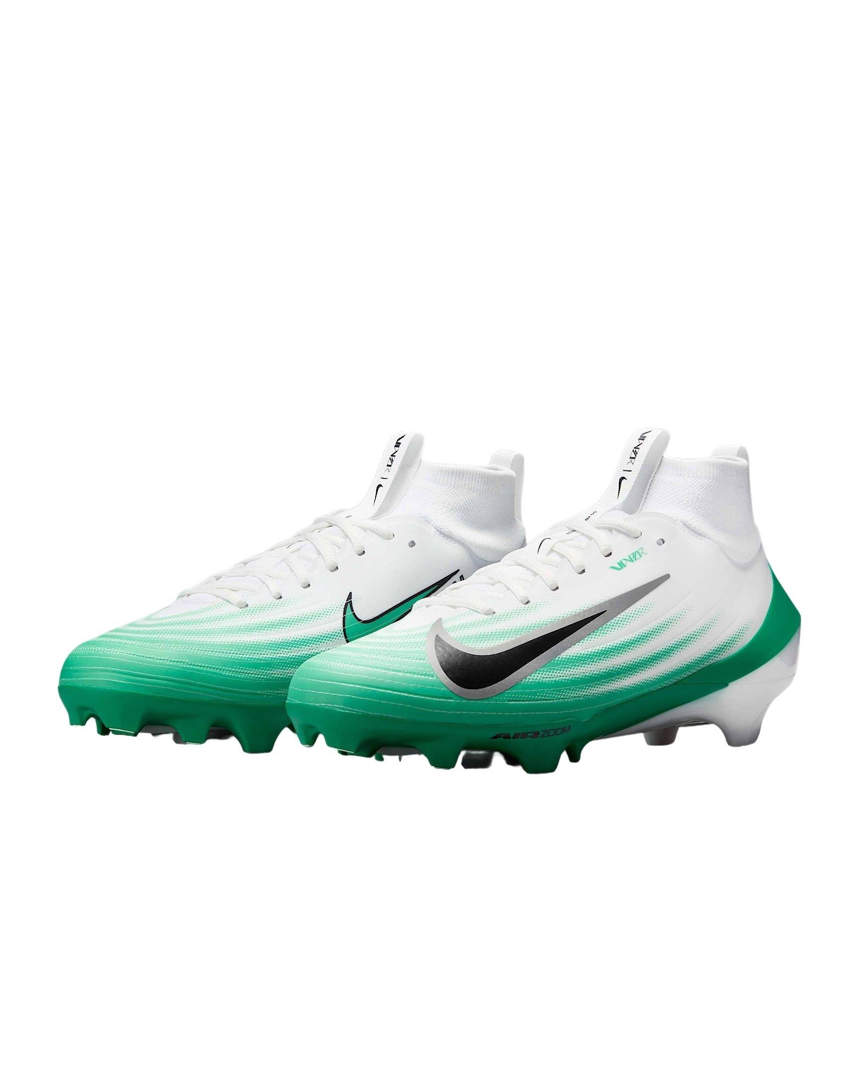 NIKE Air Zoom Vapor Pro 1 Football Cleats Mens Size 8 White Green HM8850-100‎ Soccer Cleats Nike Air Zoom Vapor 1 Nike Air Zoom Vapor Pro  main image 4