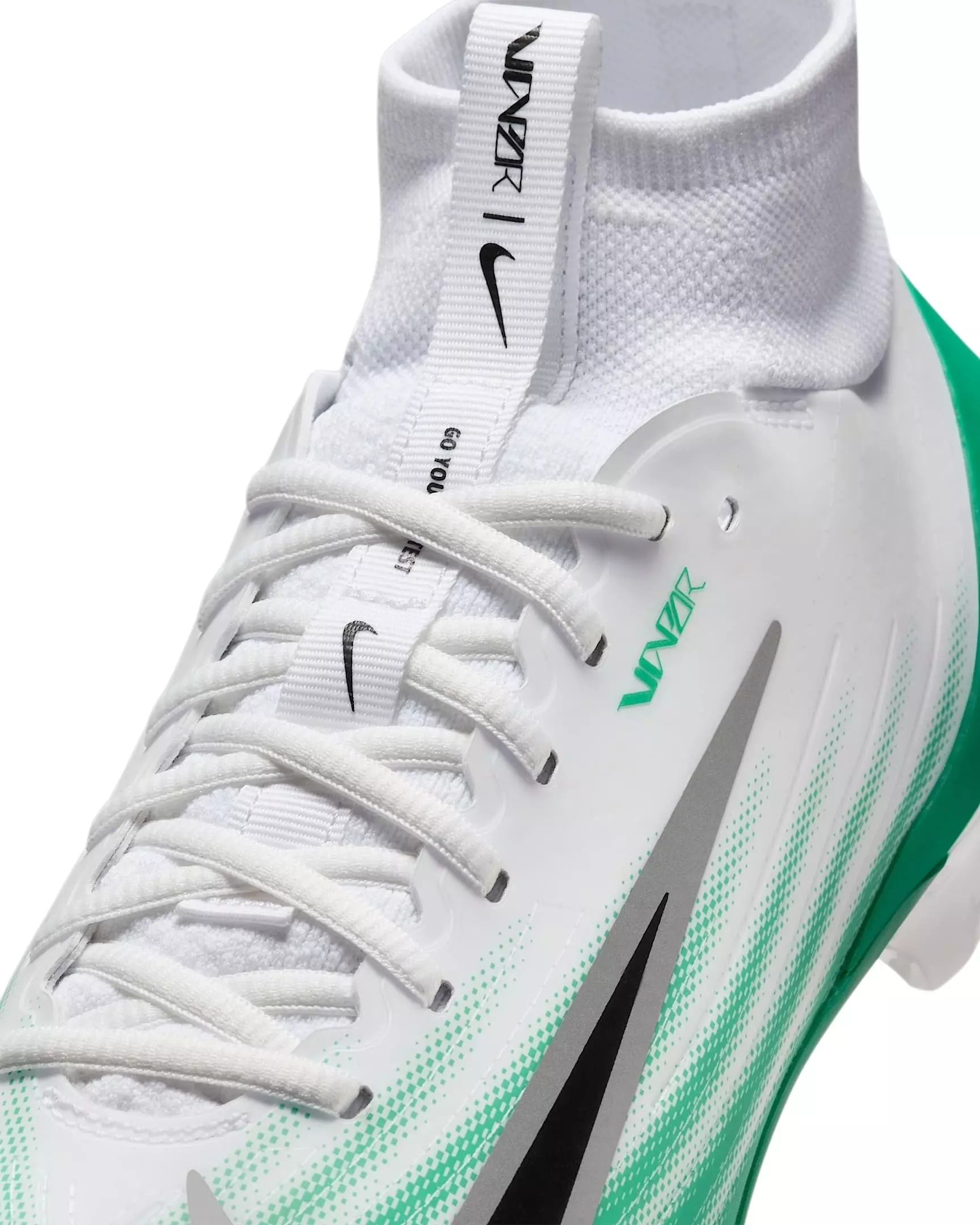 Nike Vapor Pro 1 "White/Stadium Green/Metallic Silver/Black" Men's Football Cleat
