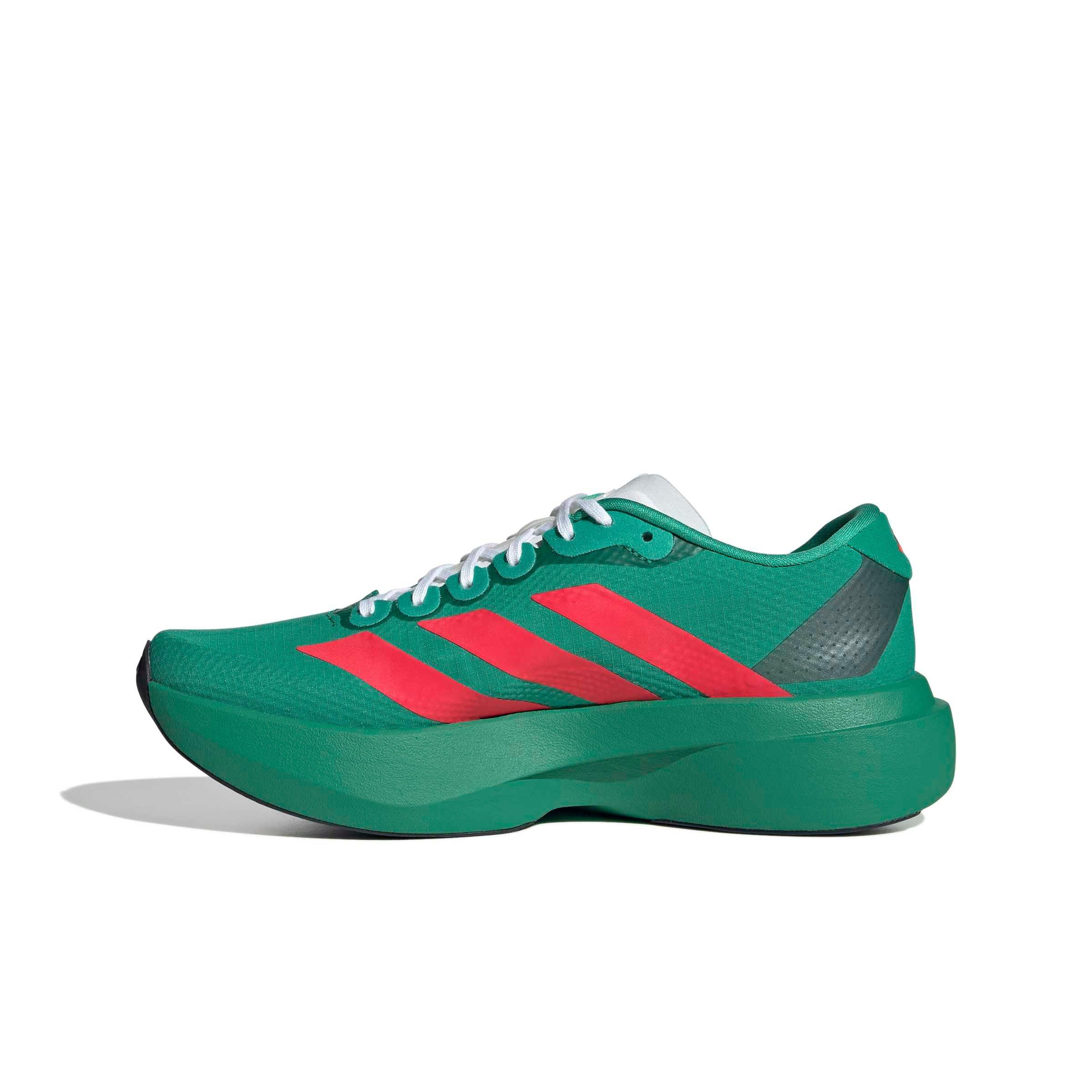 adidas Adizero EVO SL "Court Green/Lucid Red/Ftwr White" Women's Running Shoe - GREEN/RED/WHITE Thumbnail View 2