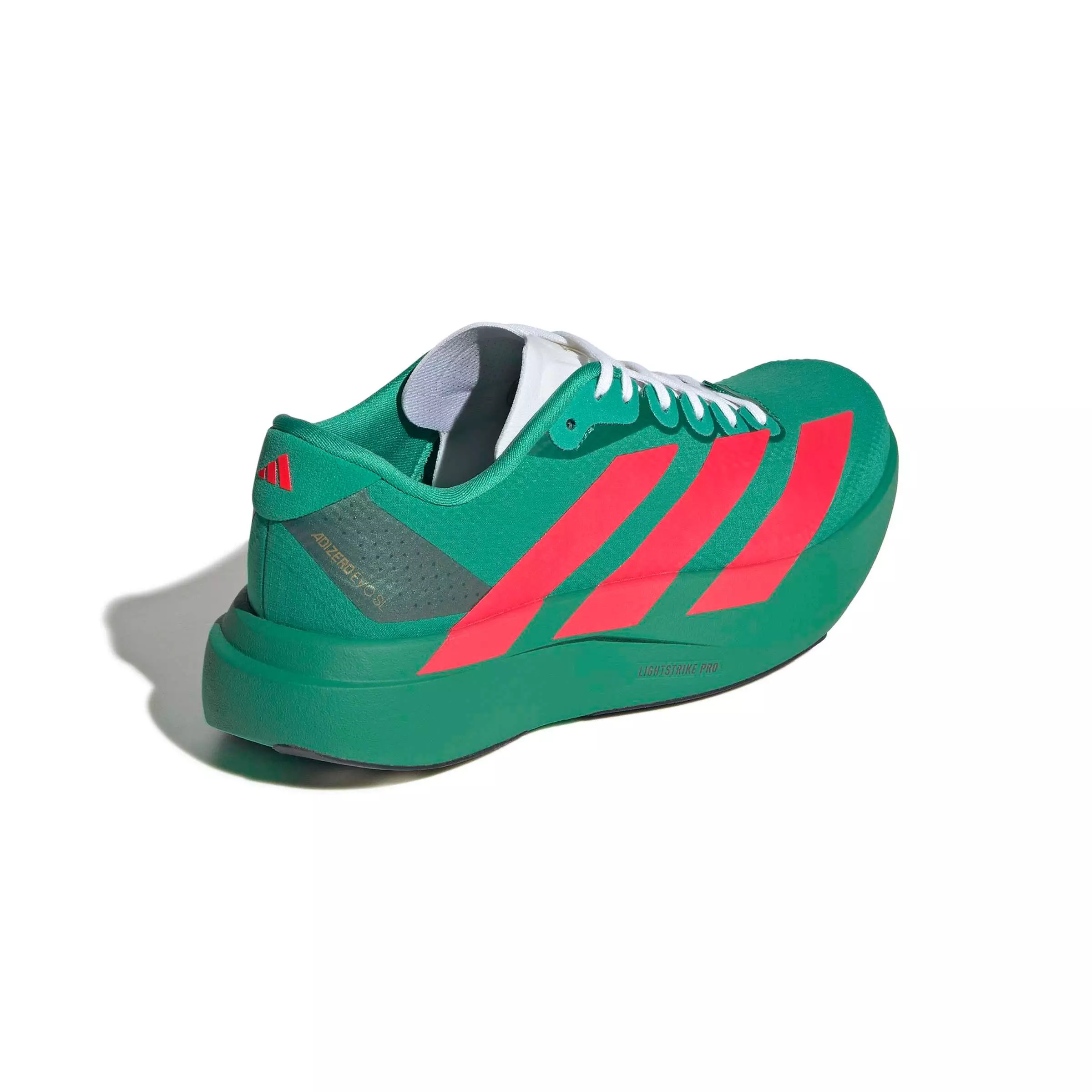 adidas Adizero EVO SL "Court Green/Lucid Red/Ftwr White" Women's Running Shoe - GREEN/RED/WHITE