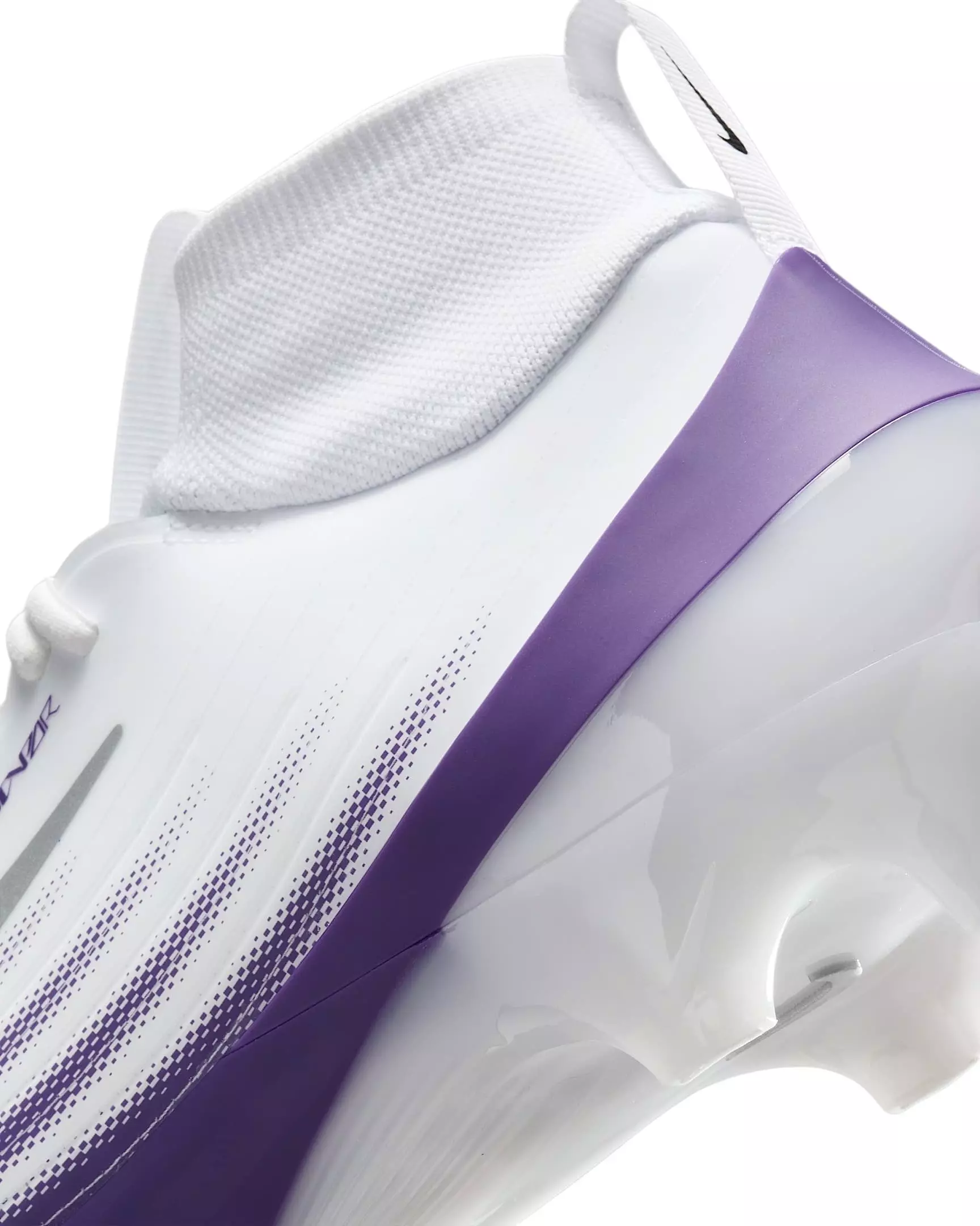 Nike Vapor Pro 1 "White/Court Purple/Metallic Silver/Black" Men's Football Cleat - WHITE/PURPLE/SILVER/BLACK