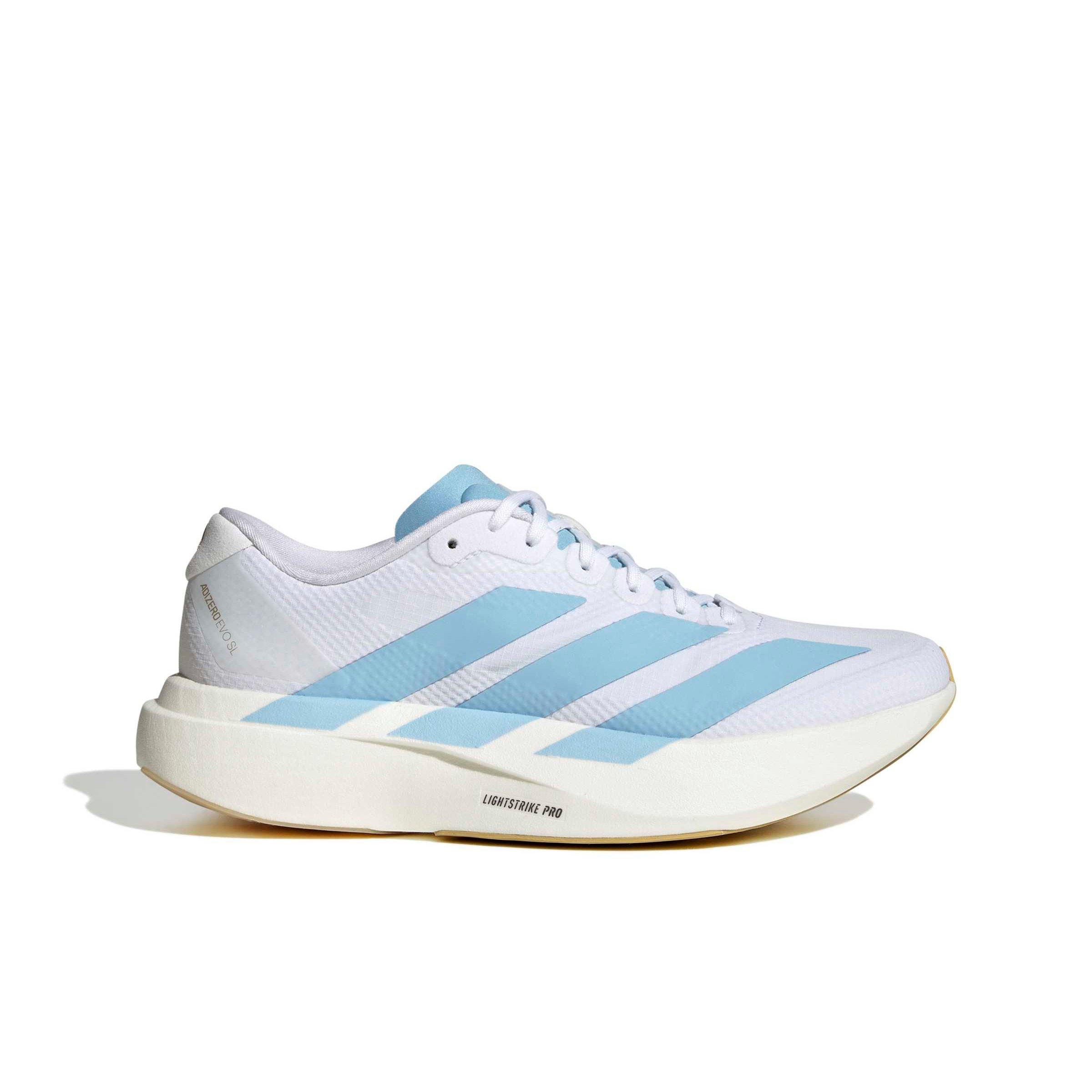 adidas アディゼロ EVO SL ブルーレディース adidas Adizero Women's EVO SL Running Shoes - White/Blue