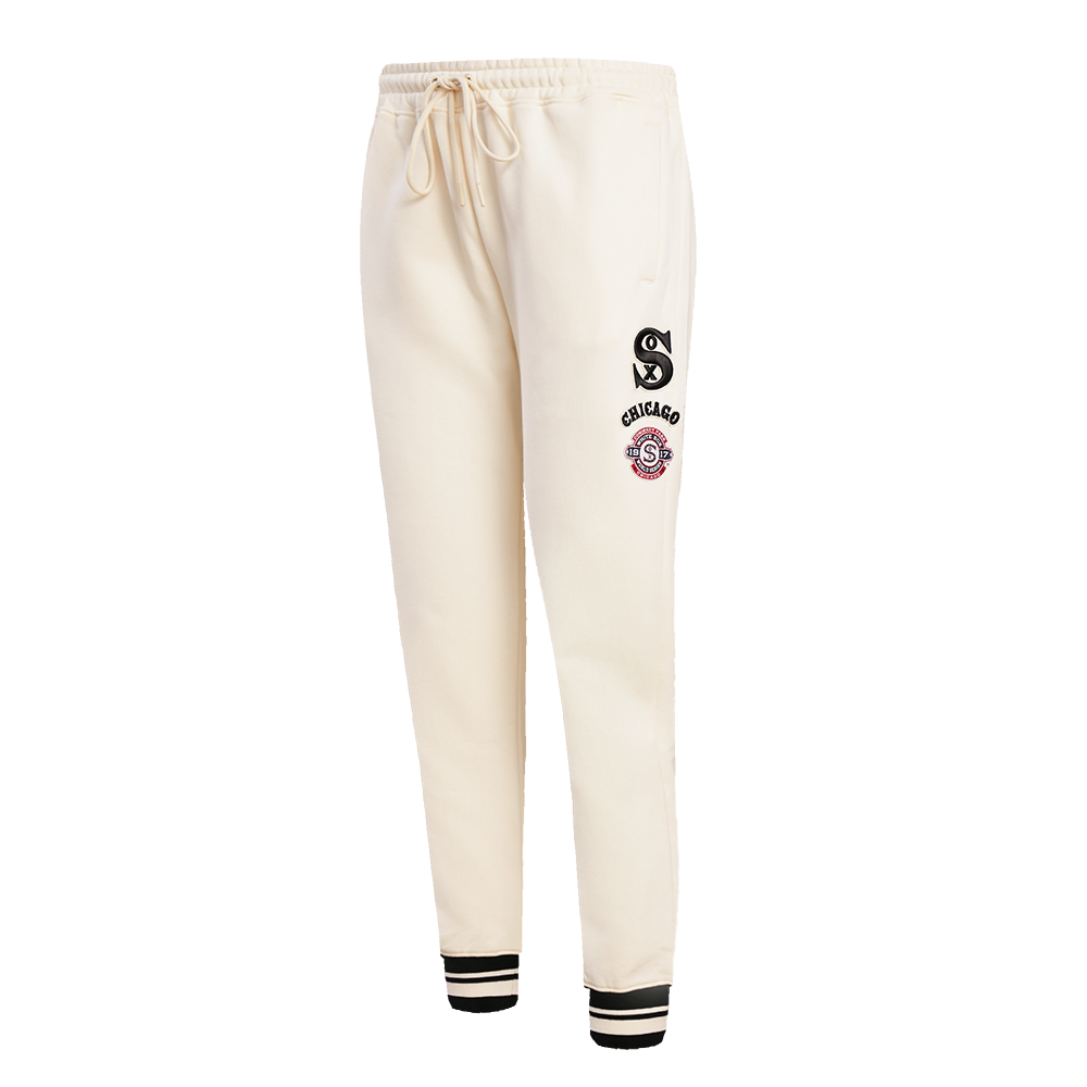 Pro Standard Women's MLB Chicago White Sox Retro Classic Sweatpants - Eggshell - EGGSHELL Thumbnail View 3