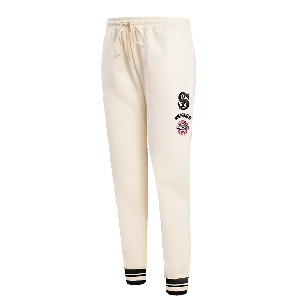 Pro Standard Women's MLB Chicago White Sox Retro Classic Sweatpants - Eggshell - EGGSHELL