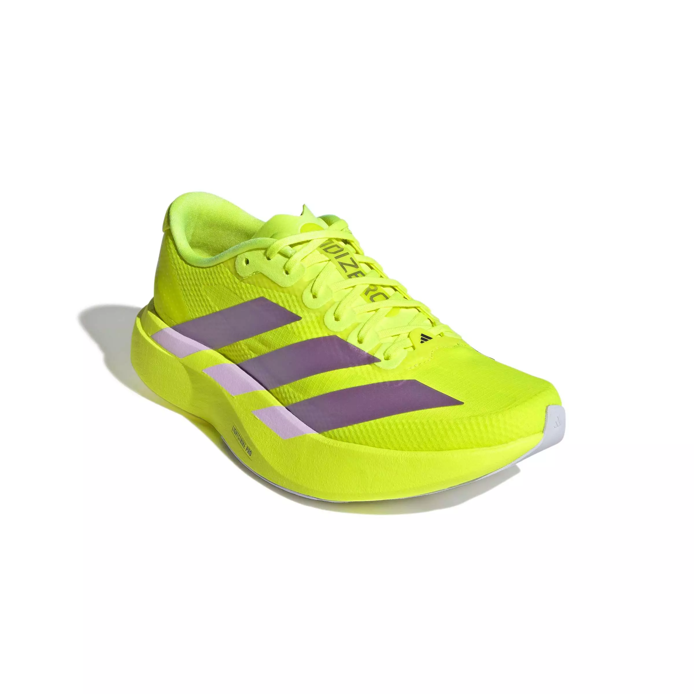 adidas Adizero EVO SL Woven "Solar Yellow/Aurora Plum/Powder Plum" Women's Running Shoe - YELLOW/PLUM/PLUM