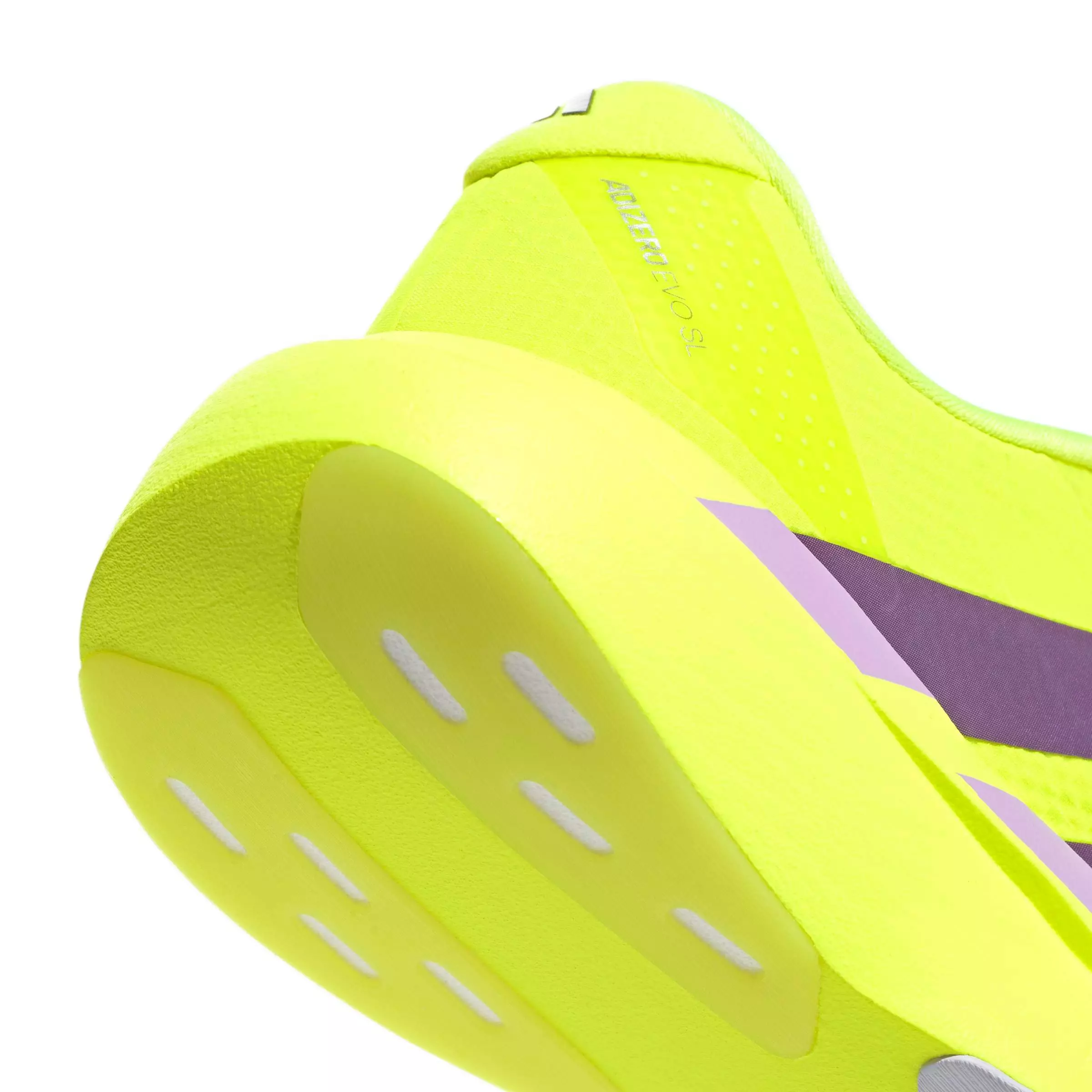 adidas Adizero EVO SL Woven "Solar Yellow/Aurora Plum/Powder Plum" Women's Running Shoe - YELLOW/PLUM/PLUM