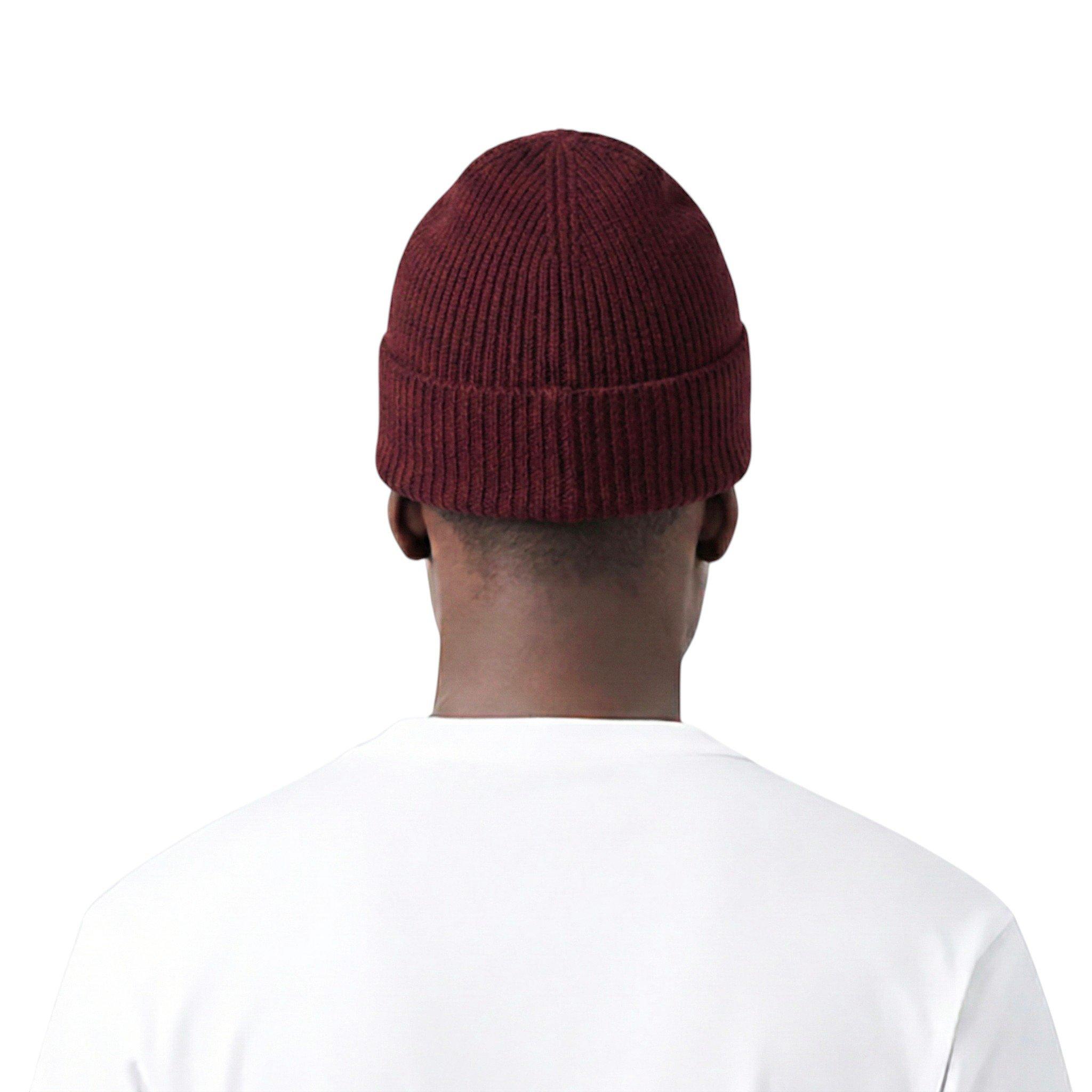L/AB c/o Off-White Off Embroidered Cuff Beanie - Maroon - MAROON