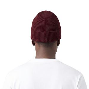 L/AB c/o Off-White Off Embroidered Cuff Beanie - Maroon - MAROON