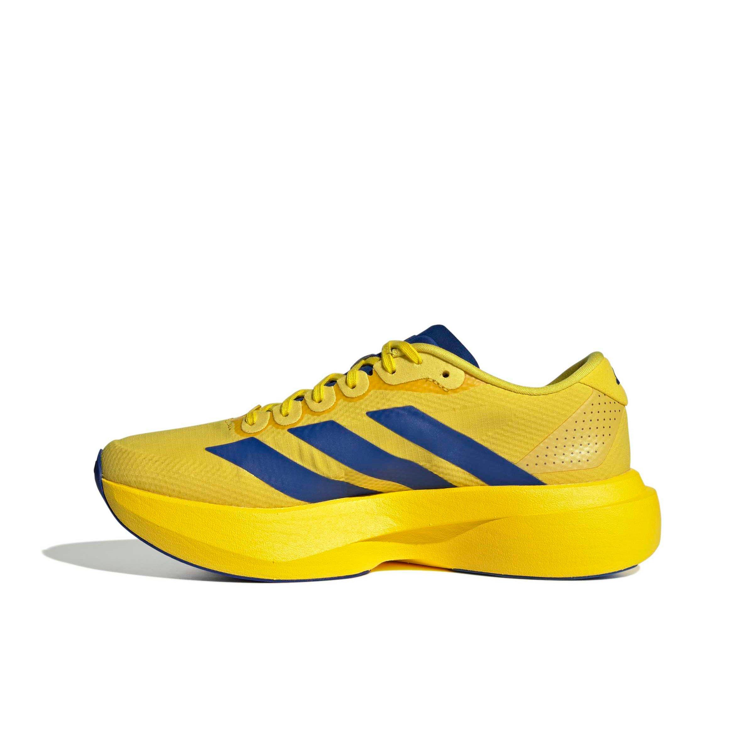 adidas Adizero EVO SL "Yellow/Team Royal Blue/Iron Metallic" Women's Running Shoe - YELLOW/ROYAL/IRON Thumbnail View 2