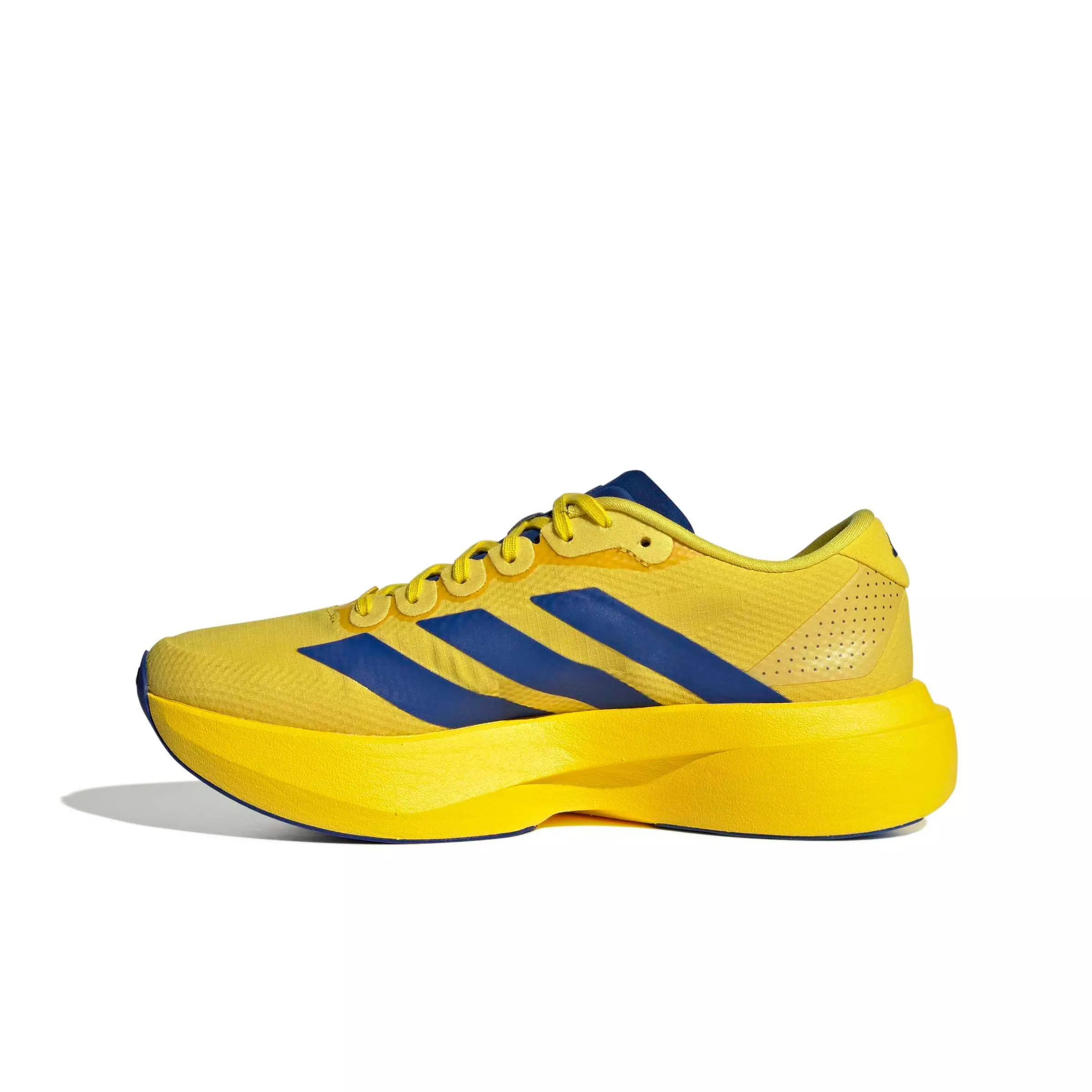 adidas Adizero EVO SL "Yellow/Team Royal Blue/Iron Metallic" Women's Running Shoe - YELLOW/ROYAL/IRON