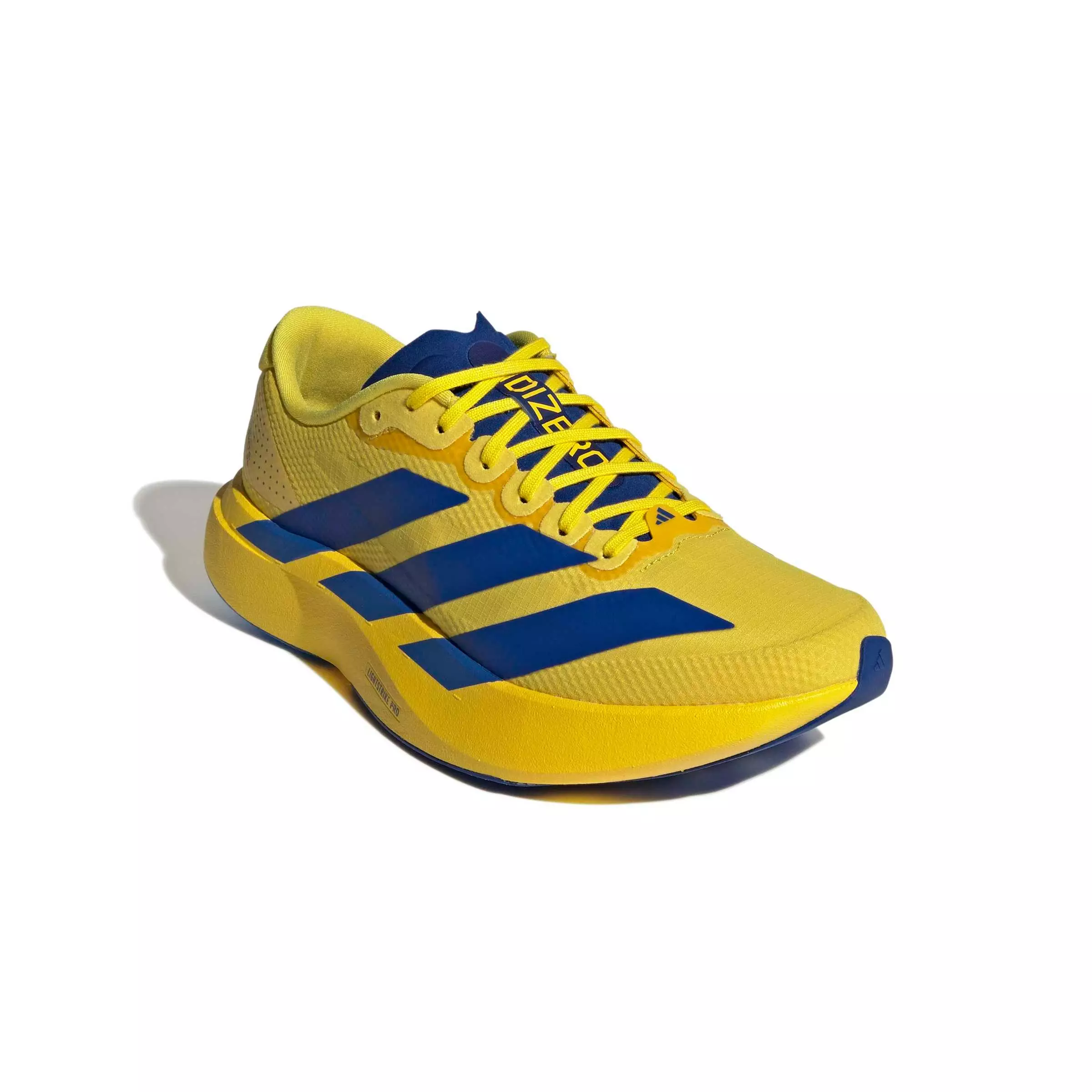 adidas Adizero EVO SL "Yellow/Team Royal Blue/Iron Metallic" Women's Running Shoe - YELLOW/ROYAL/IRON