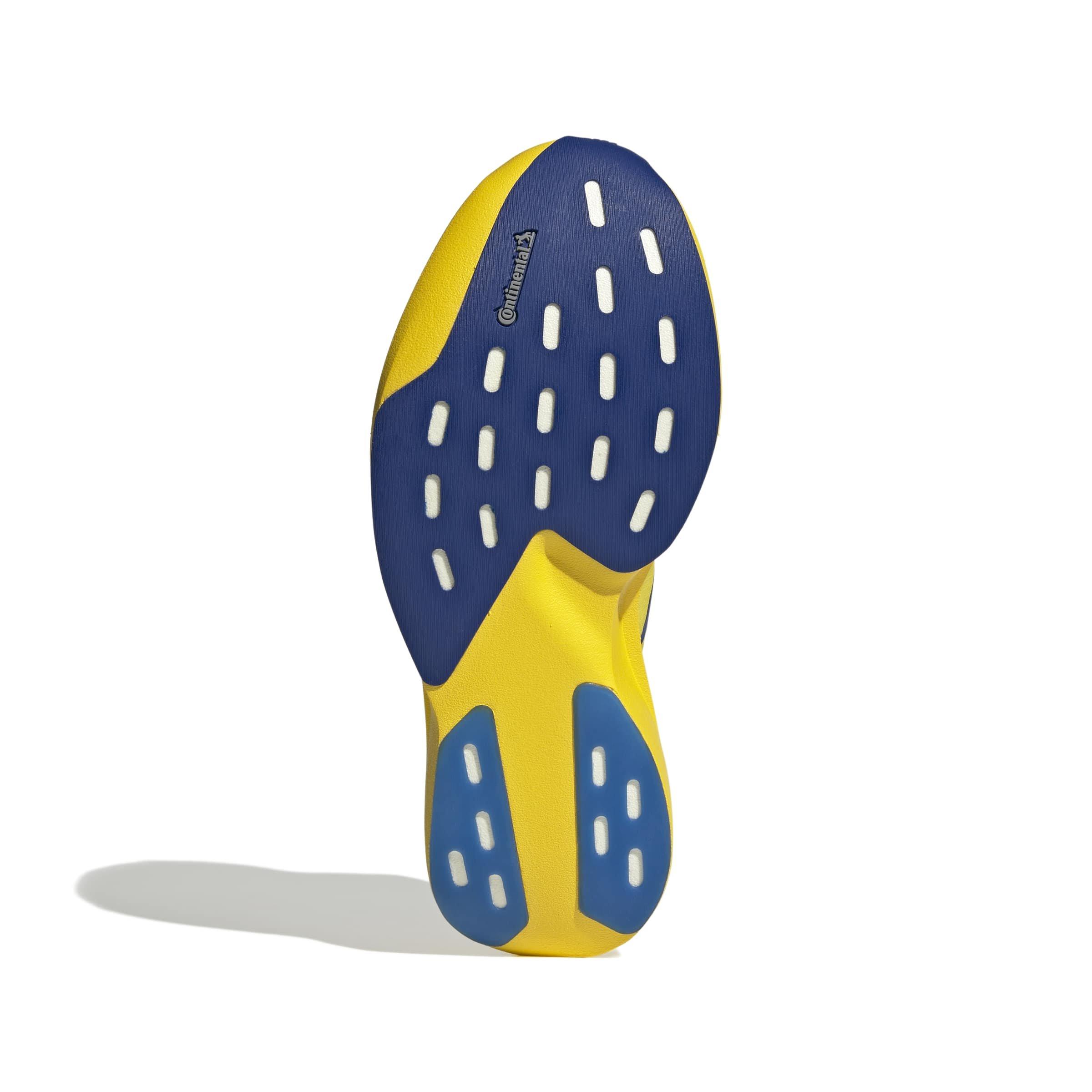 adidas Adizero EVO SL "Yellow/Team Royal Blue/Iron Metallic" Women's Running Shoe - YELLOW/ROYAL/IRON Thumbnail View 6