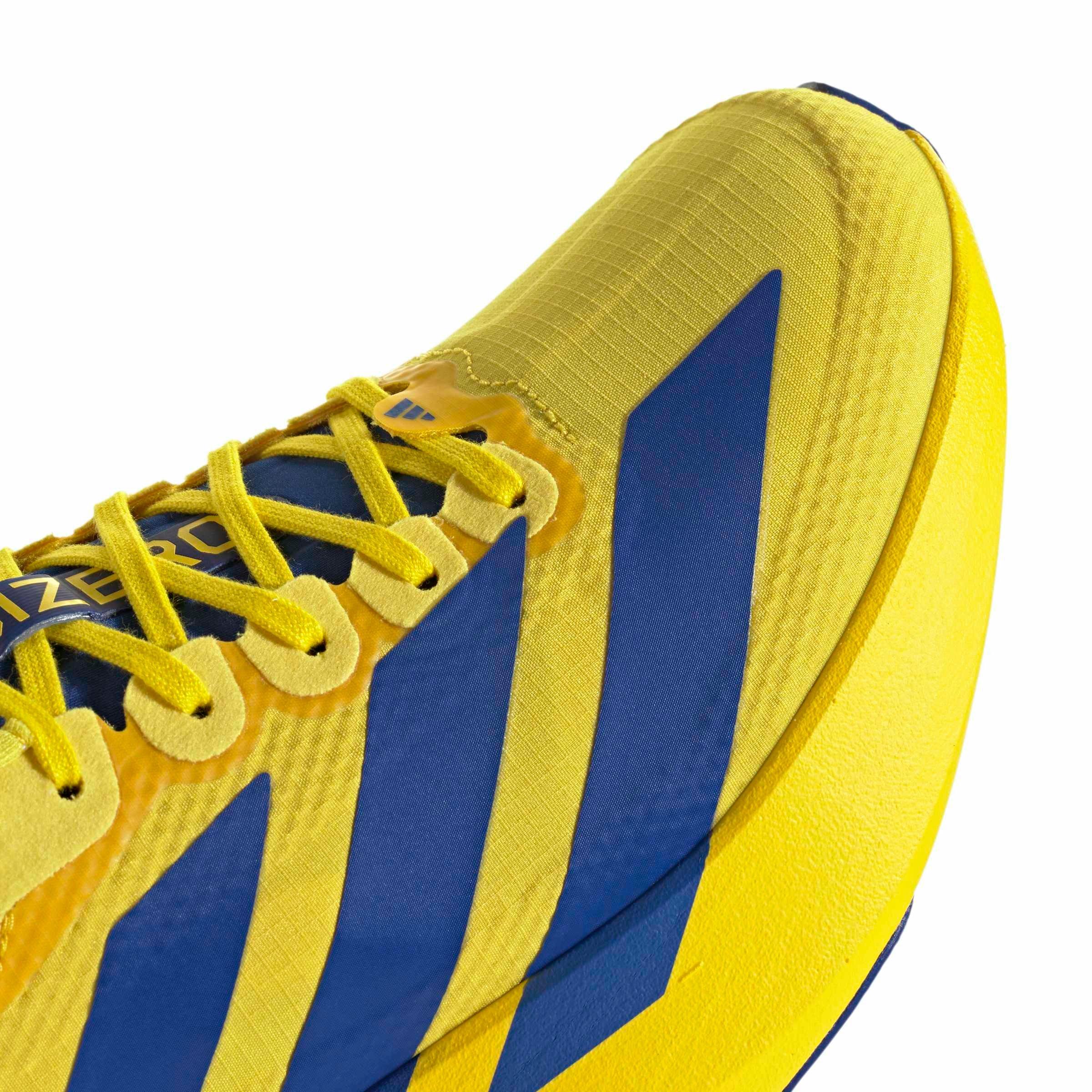adidas Adizero EVO SL "Yellow/Team Royal Blue/Iron Metallic" Women's Running Shoe - YELLOW/ROYAL/IRON Thumbnail View 8