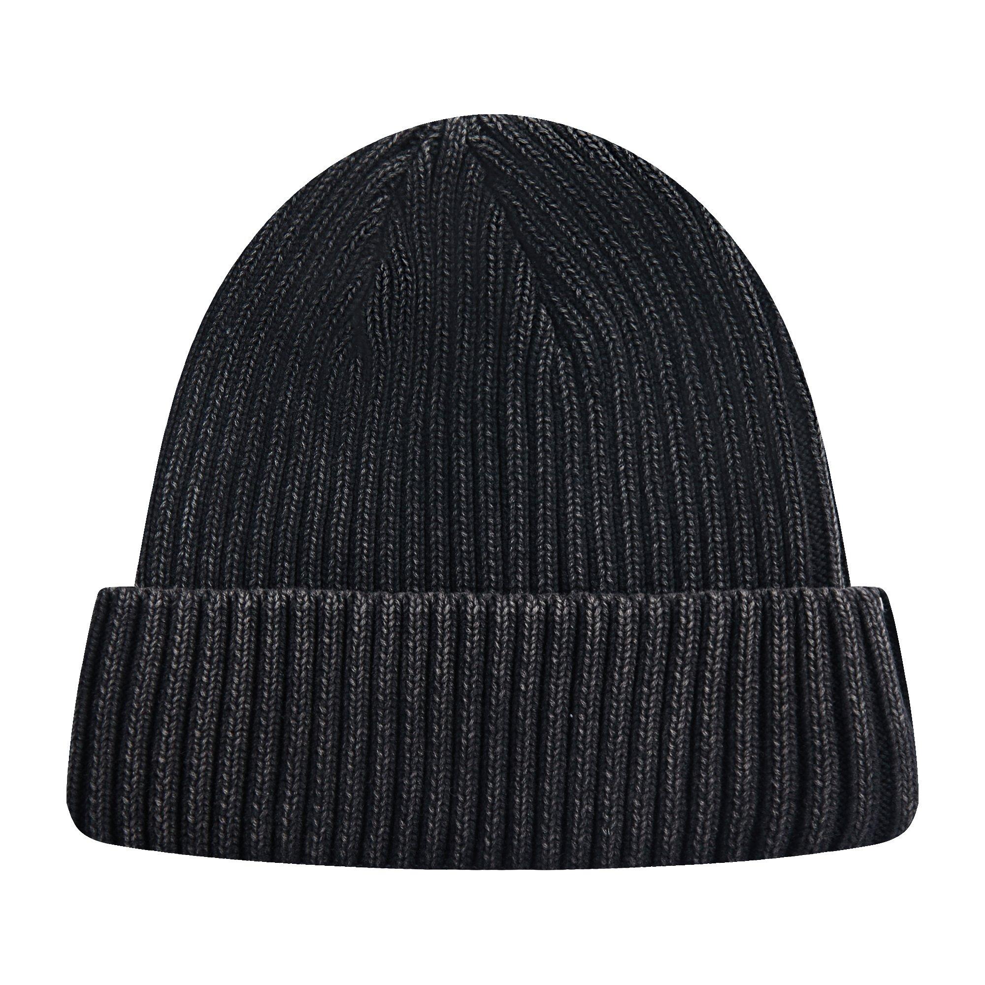 L/AB c/o Off-White Off Embroidered Washed Cuff Beanie Beanie - Black - BLACK