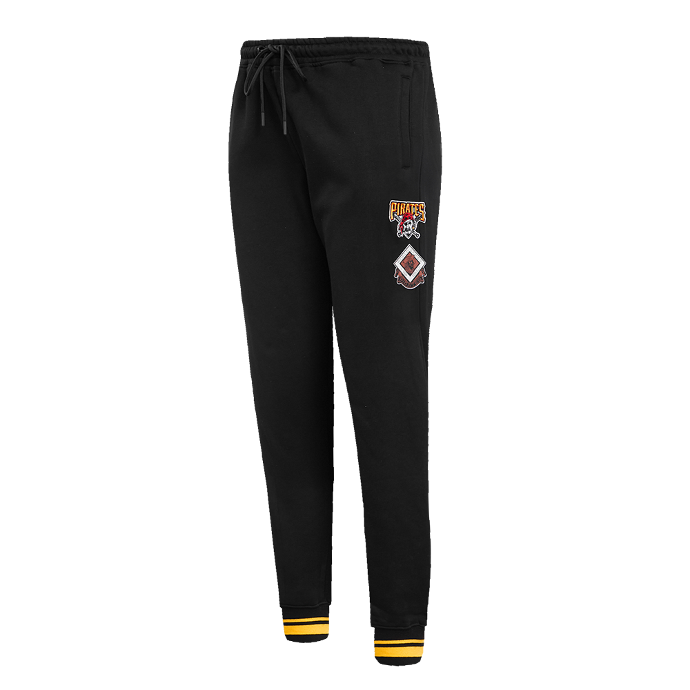 Pro Standard Women's MLB Pittsburgh Pirates Retro Classic Sweatpants - Black/Yellow - BLACK/YELLOW Thumbnail View 3