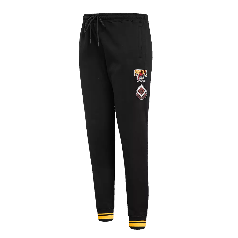 Pro Standard Women's MLB Pittsburgh Pirates Retro Classic Sweatpants - Black/Yellow - BLACK/YELLOW