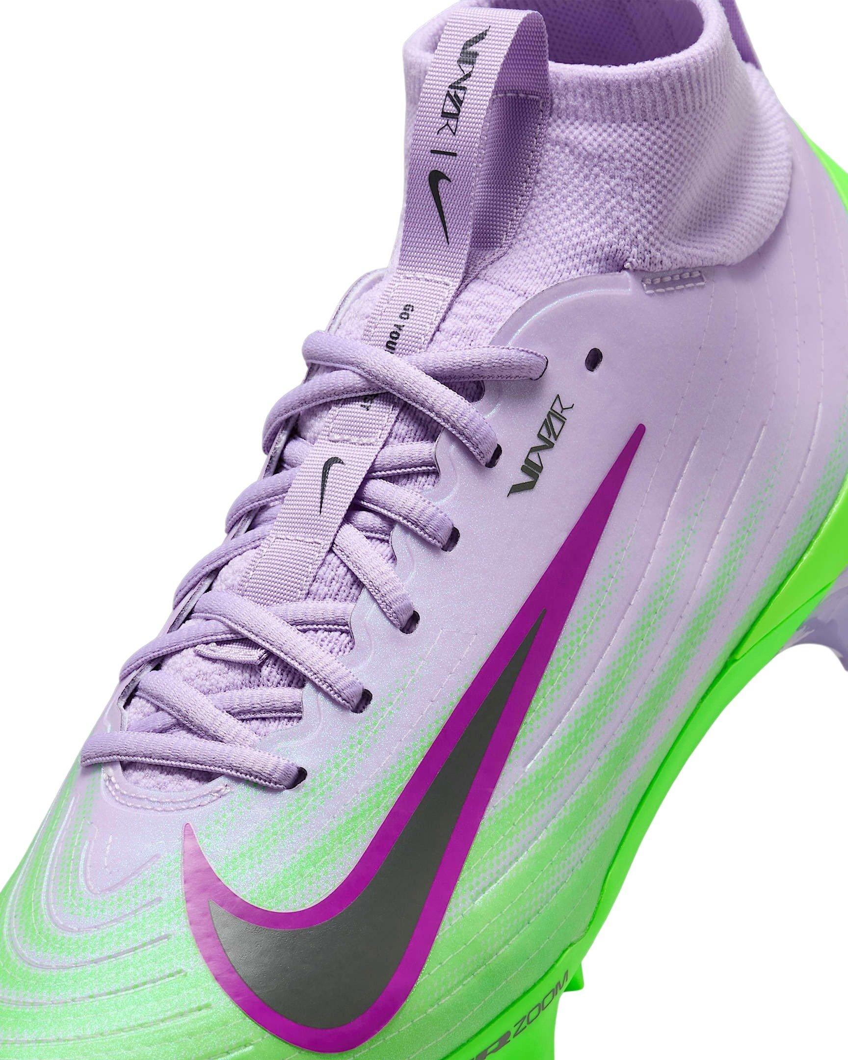 Nike Vapor Pro 1 "Hydrangeas/Green Strike/Doll/Dark Smoke Grey" Men's Football Cleat - HYDRANGEAS/GREEN/DOLL/DK GREY Thumbnail View 6