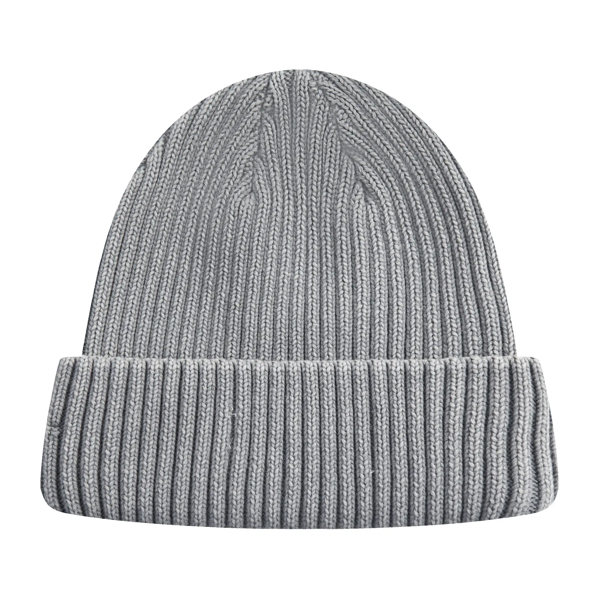 L/AB c/o Off-White Off Embroidered Washed Cuff Beanie Beanie - Grey - GREY
