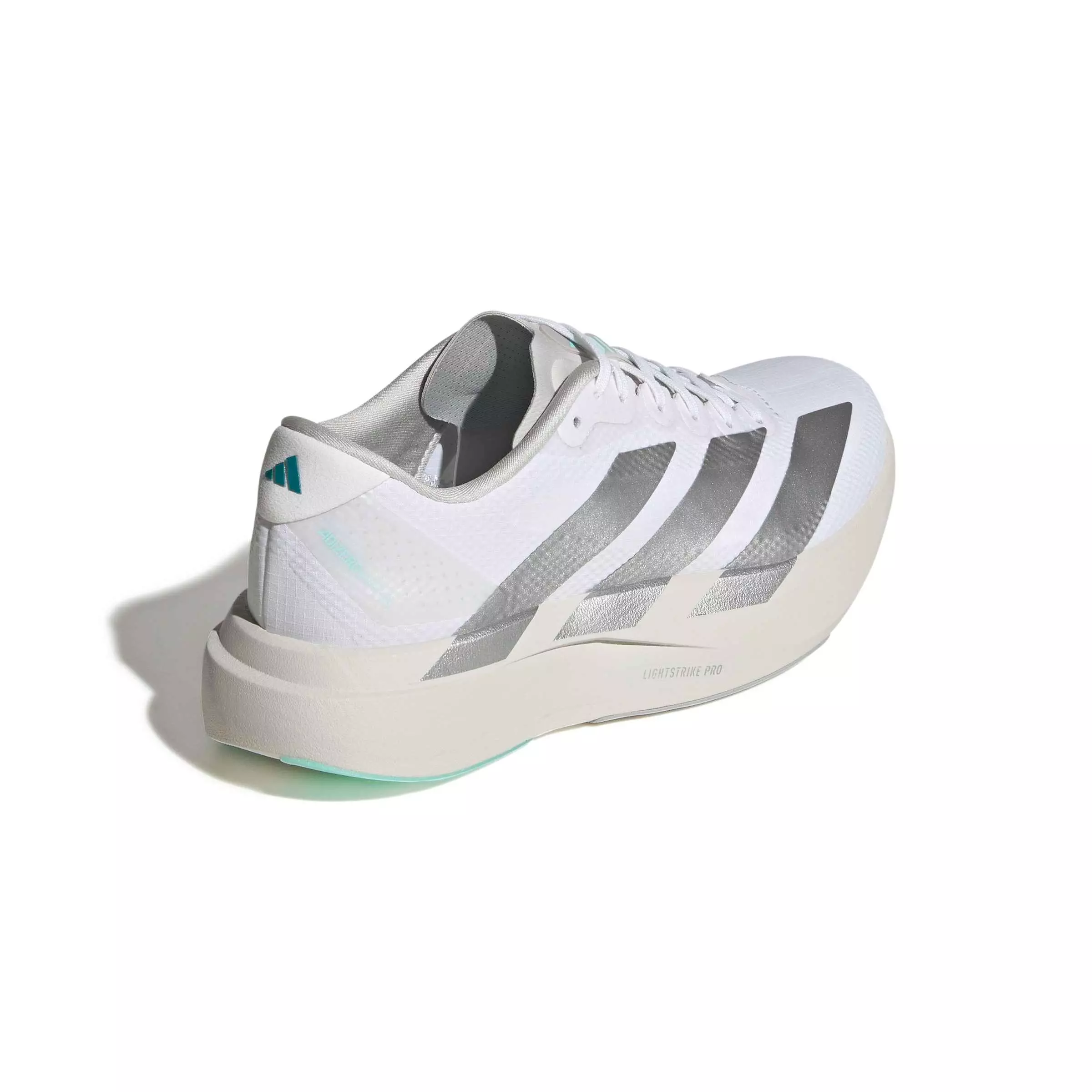 adidas Adizero EVO SL "Ftwr White/Ftwr White/Clear Aqua" Women's Running Shoe - WHITE/WHITE/AQUA