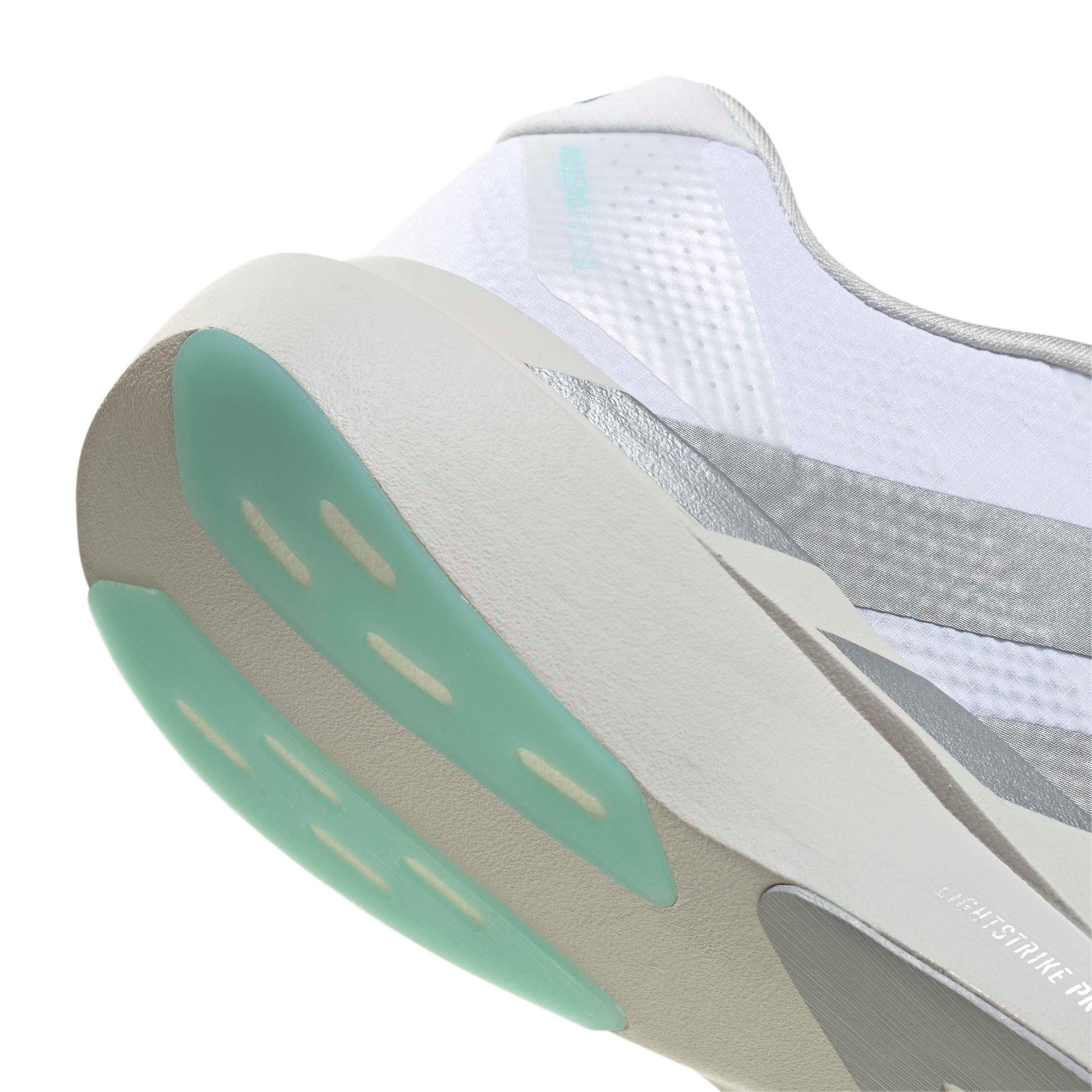 adidas Adizero EVO SL "Ftwr White/Ftwr White/Clear Aqua" Women's Running Shoe - WHITE/WHITE/AQUA Thumbnail View 7