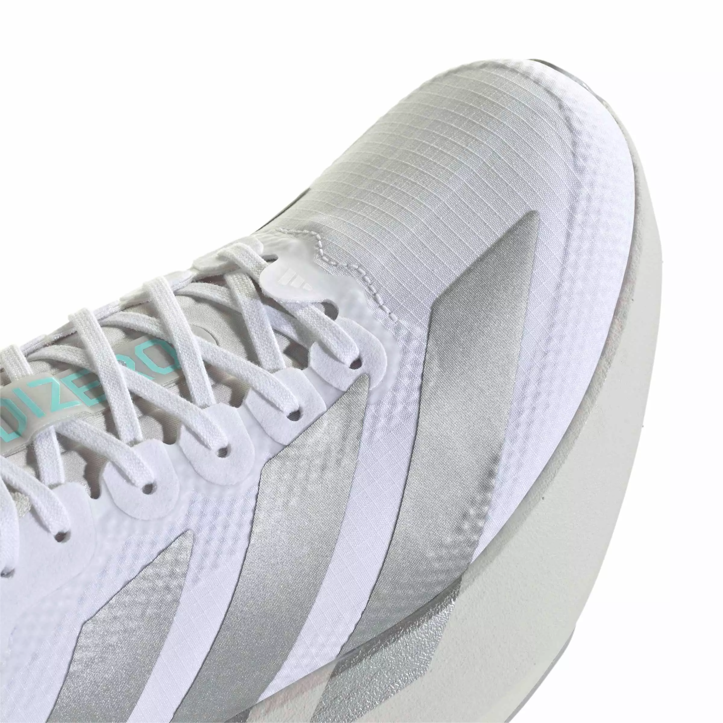 adidas Adizero EVO SL "Ftwr White/Ftwr White/Clear Aqua" Women's Running Shoe - WHITE/WHITE/AQUA