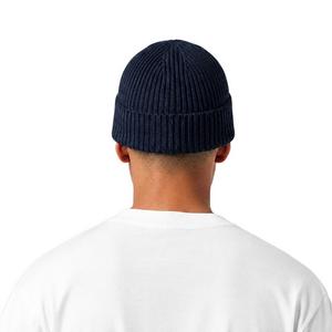 L/AB c/o Off-White Off Embroidered Washed Cuff Beanie Beanie - Navy - NAVY