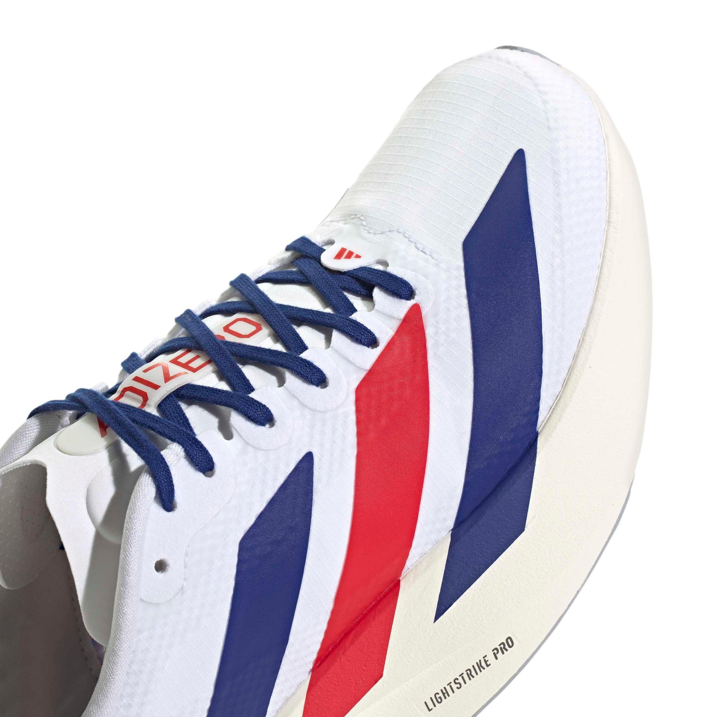 adidas Adizero EVO SL "Ftwr White/Mystery Ink/Pure Ruby" Women's Running Shoe - WHITE/INK/RUBY Thumbnail View 7